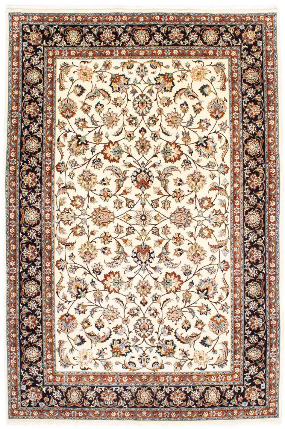 morgenland Wollteppich »Kaschmar Medaillon Beige 305 x 205 cm«, rechteckig, günstig online kaufen