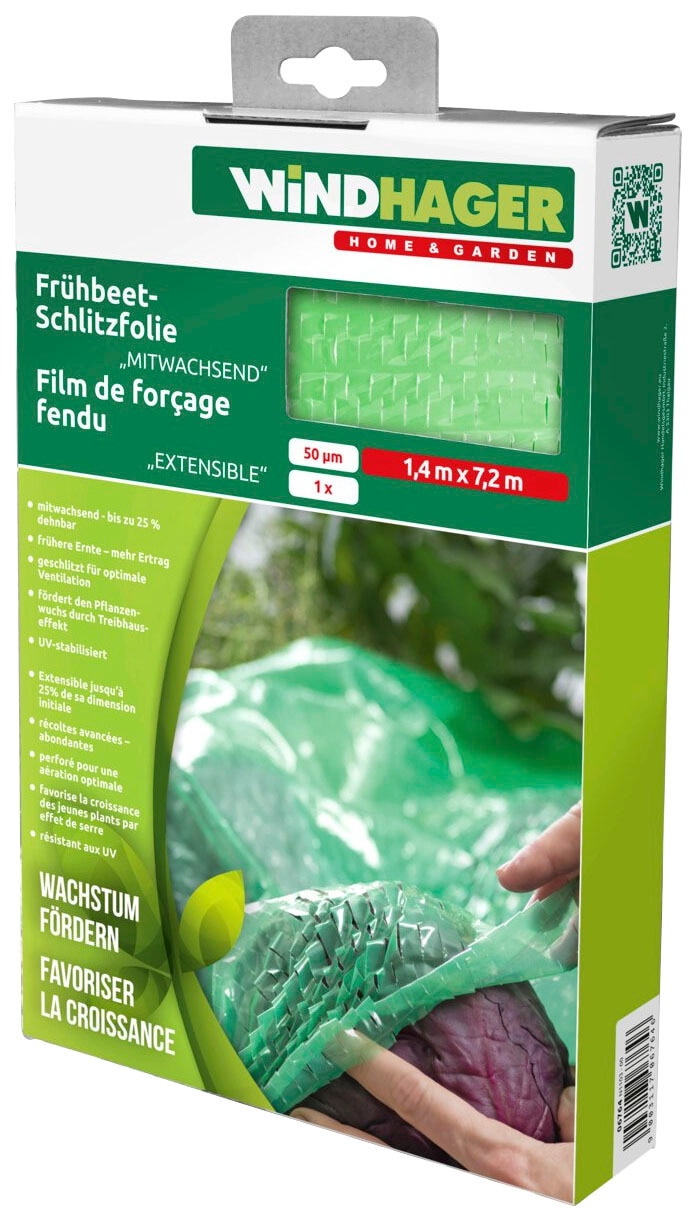 Windhager Schutzplane, Frühbeetfolie, Schlitzfolie, mitwachsend, 7,2x1,4 m