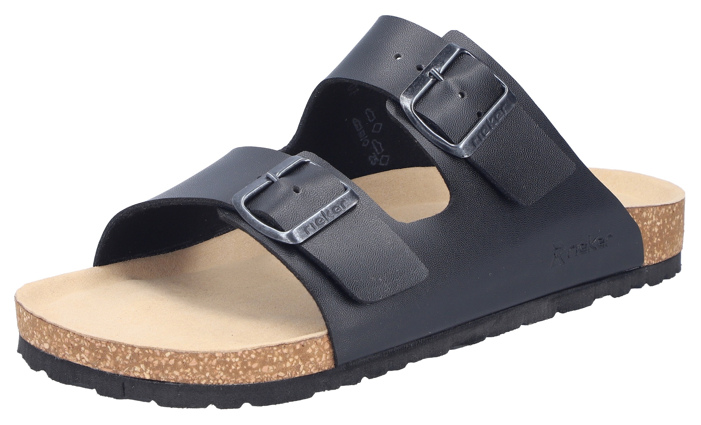 Rieker Pantolette  Sommerschuh, Schlappen, Hausschuh, mit zwei Schnallenverschlüssen