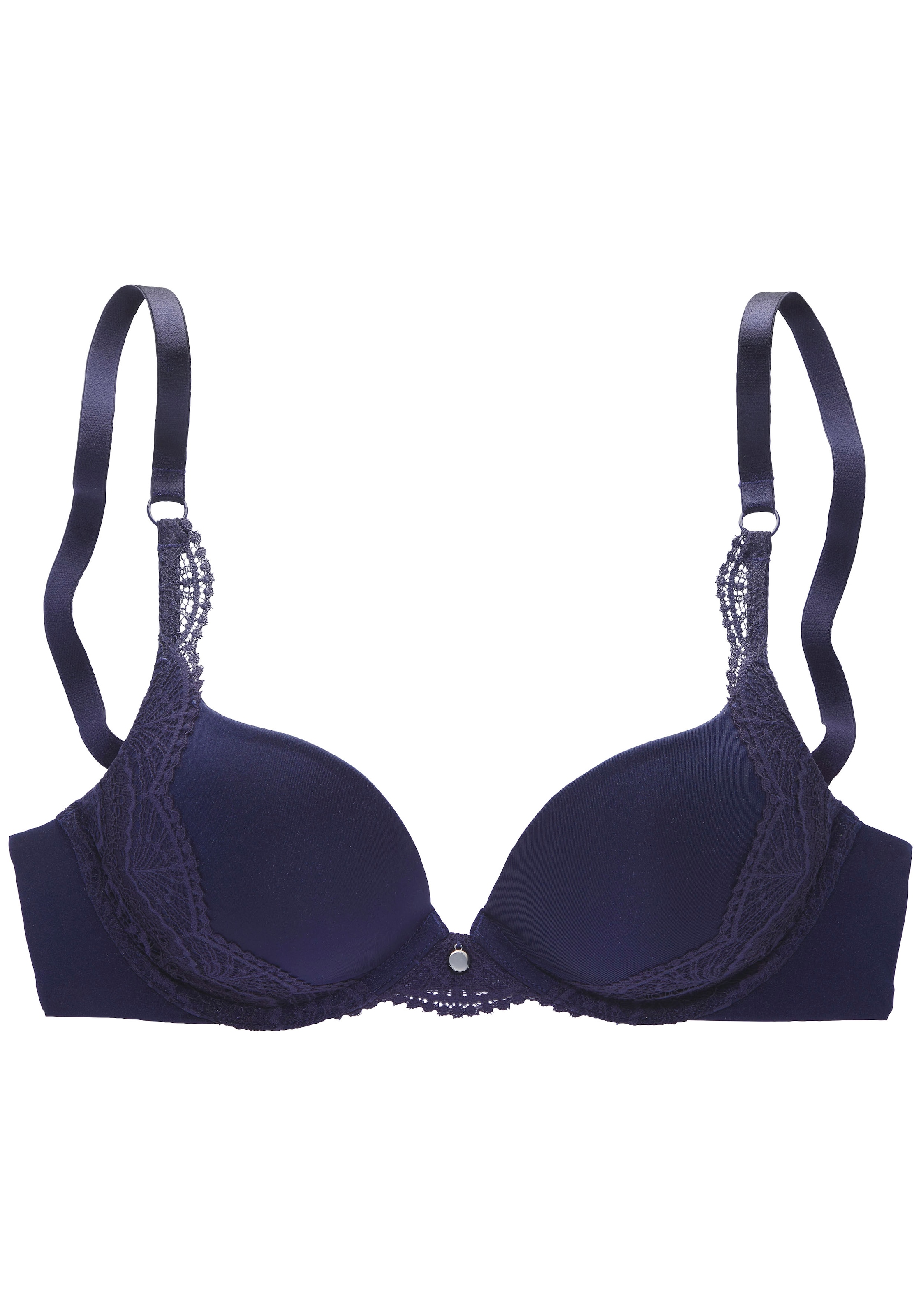 s.Oliver Push-up-BH »Pauline«, mit feiner Spitze seitlich am Cup und modischem Accessoire, Dessous