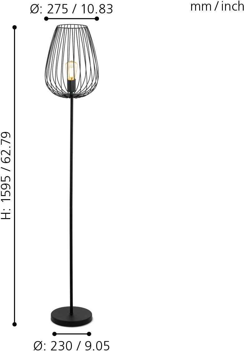 EGLO Stehlampe »NEWTOWN«, 1 flammig, Leuchtmittel E27 | ohne Leuchtmittel