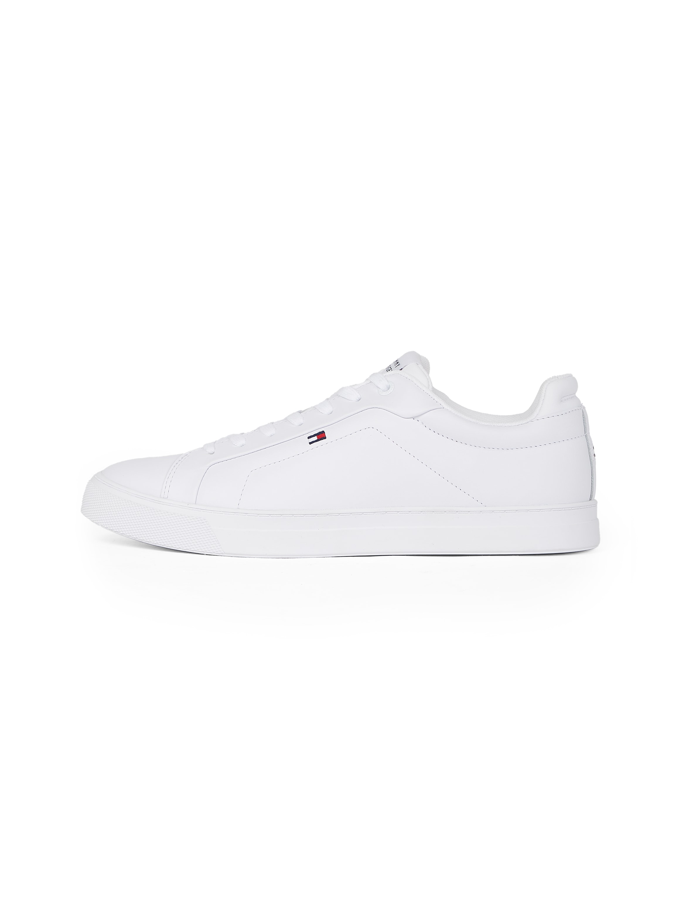 Tommy Hilfiger Sneaker »ICON COURT LTH FLAG ESS«, Freizeitschuh, Halbschuh, Schnürschuh mit kleiner Logoflagge