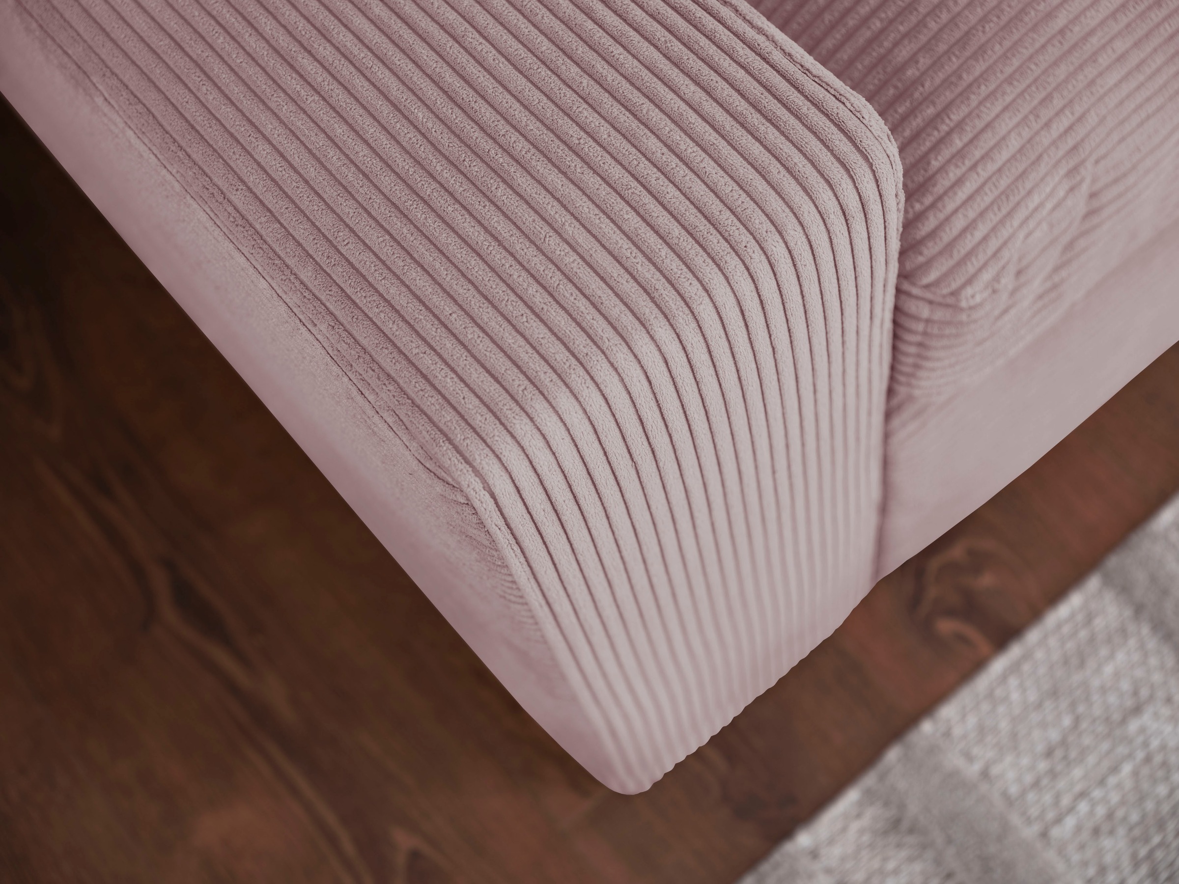 alina Ecksofa »Sandy«, mit losen Sitz und Rückenkissen, in modernem Cordstoff