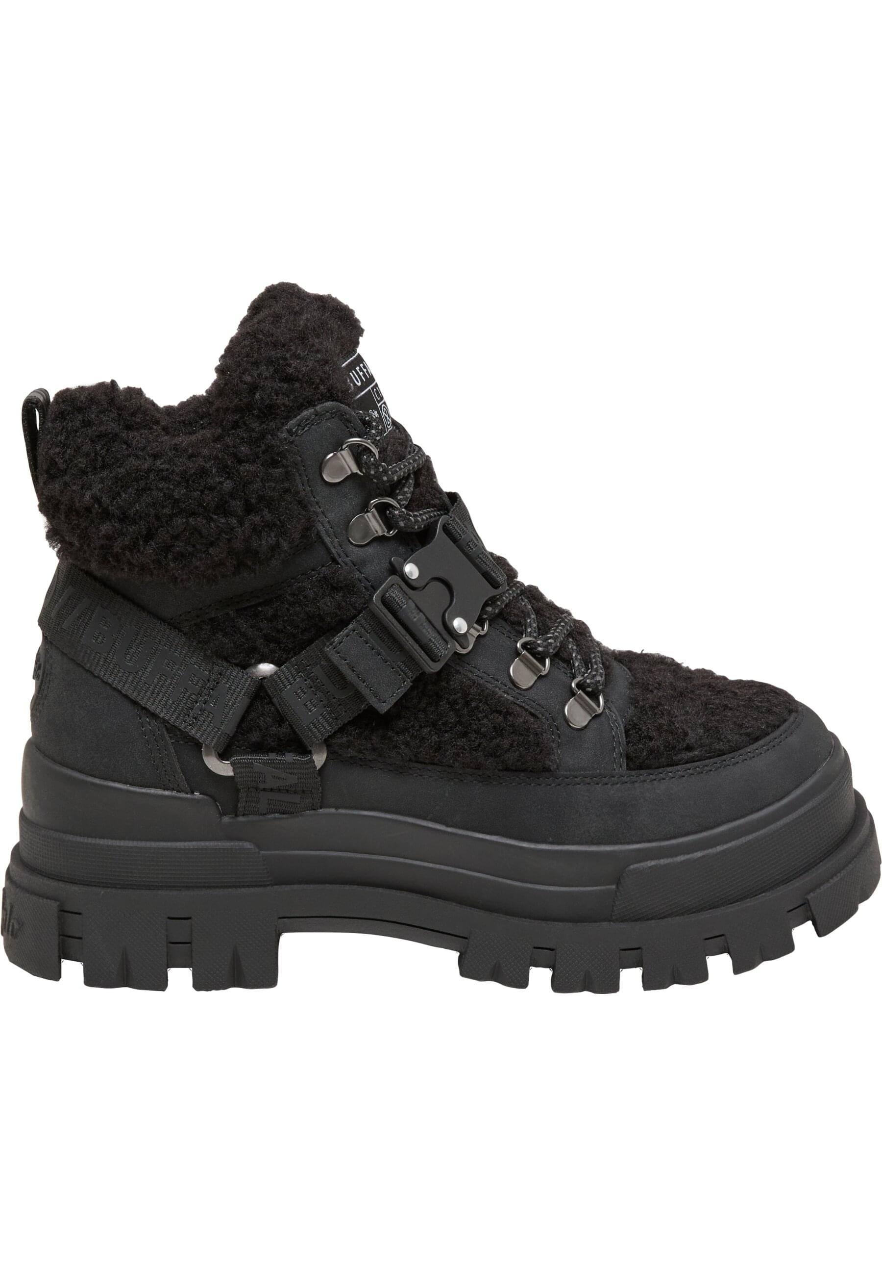 Buffalo Stiefel »Buffalo ASPHA COM MID WARM - VEGAN NUBUCK/FUR - BLACK«