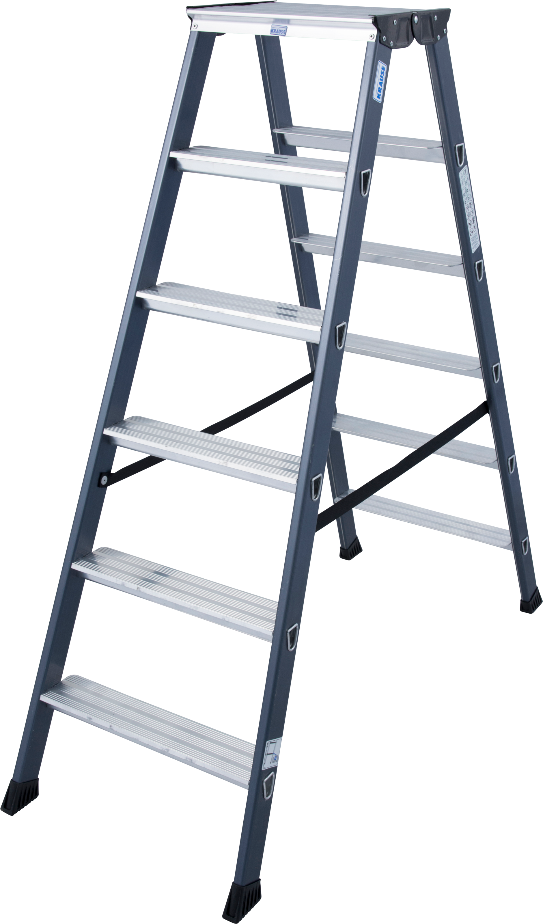 KRAUSE Doppelleiter »SePro D« Alu eloxiert, 2x6 Stufen, Arbeitshöe ca. 285 cm