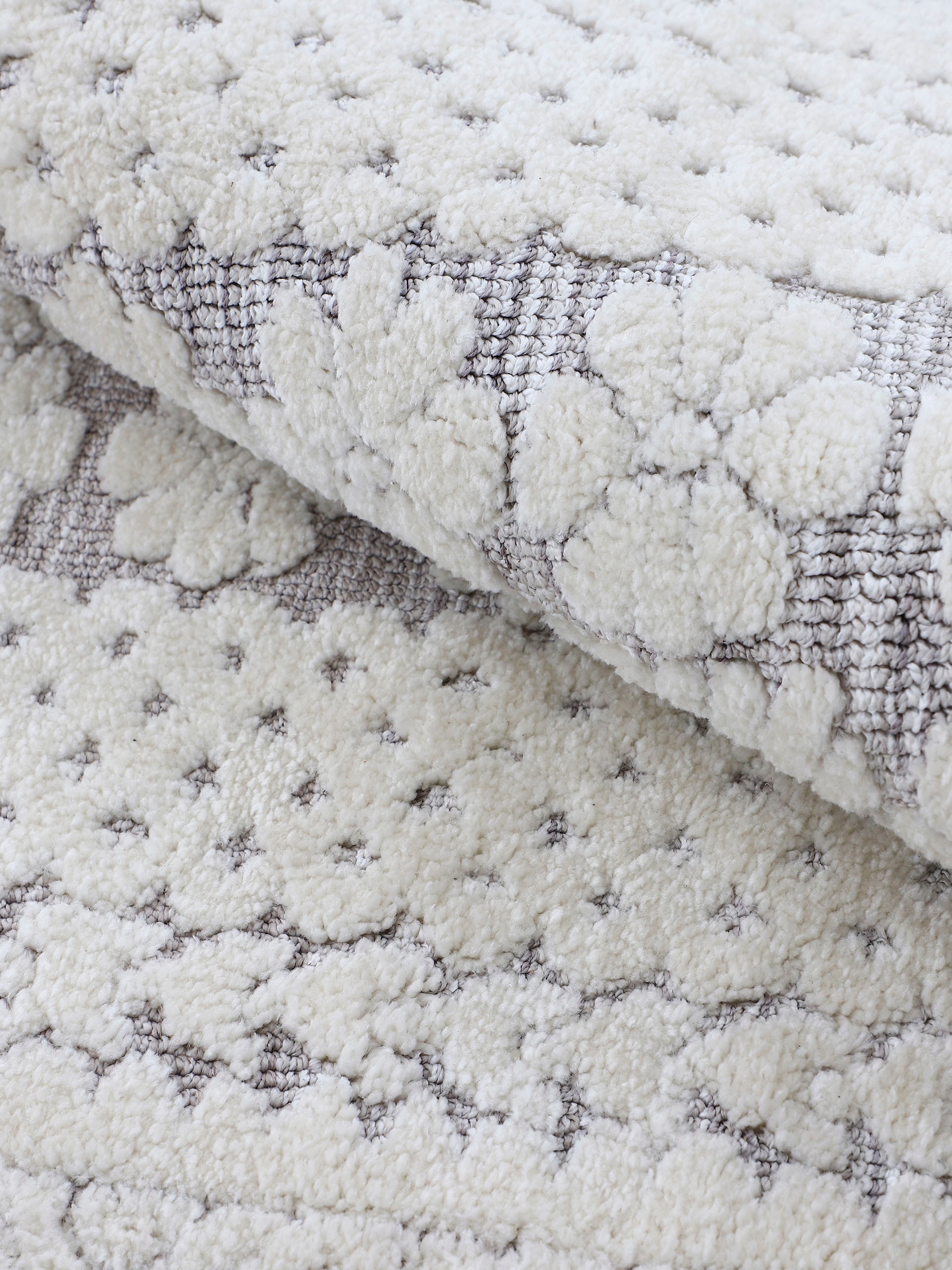 carpetfine Teppich »Holly 1«, rechteckig, 12 mm Höhe, Blumen Motiv, Hoch-Tief Struktur, Wohnzimmer