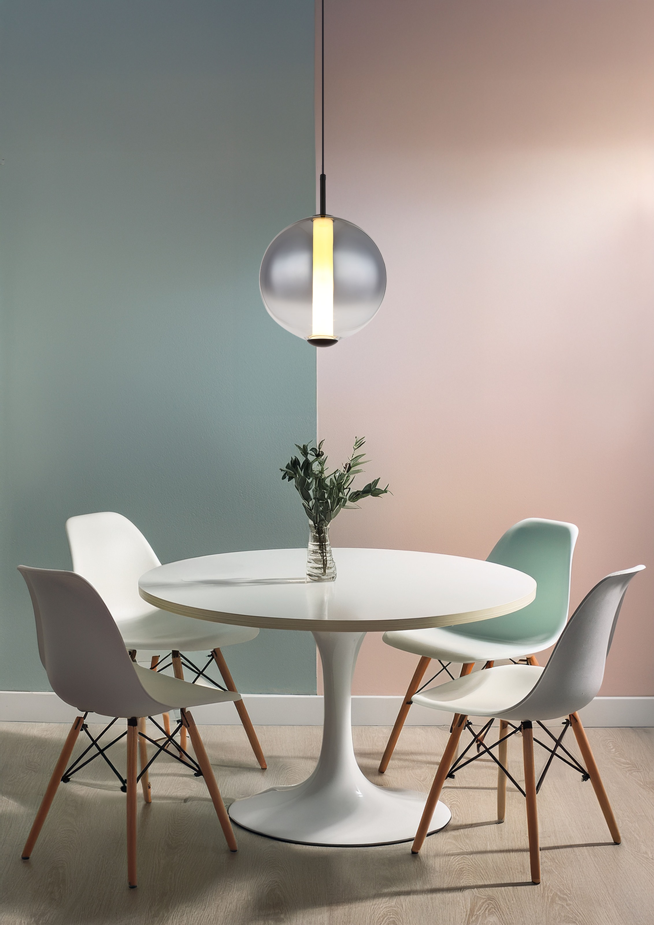 GLOBO LIGHTING Hängeleuchte »LACY« LED-Modul 1 Stk. Warmweiß Hängelampe Esszimmer-Leuchte Esstischleuchte Wohnzimmer