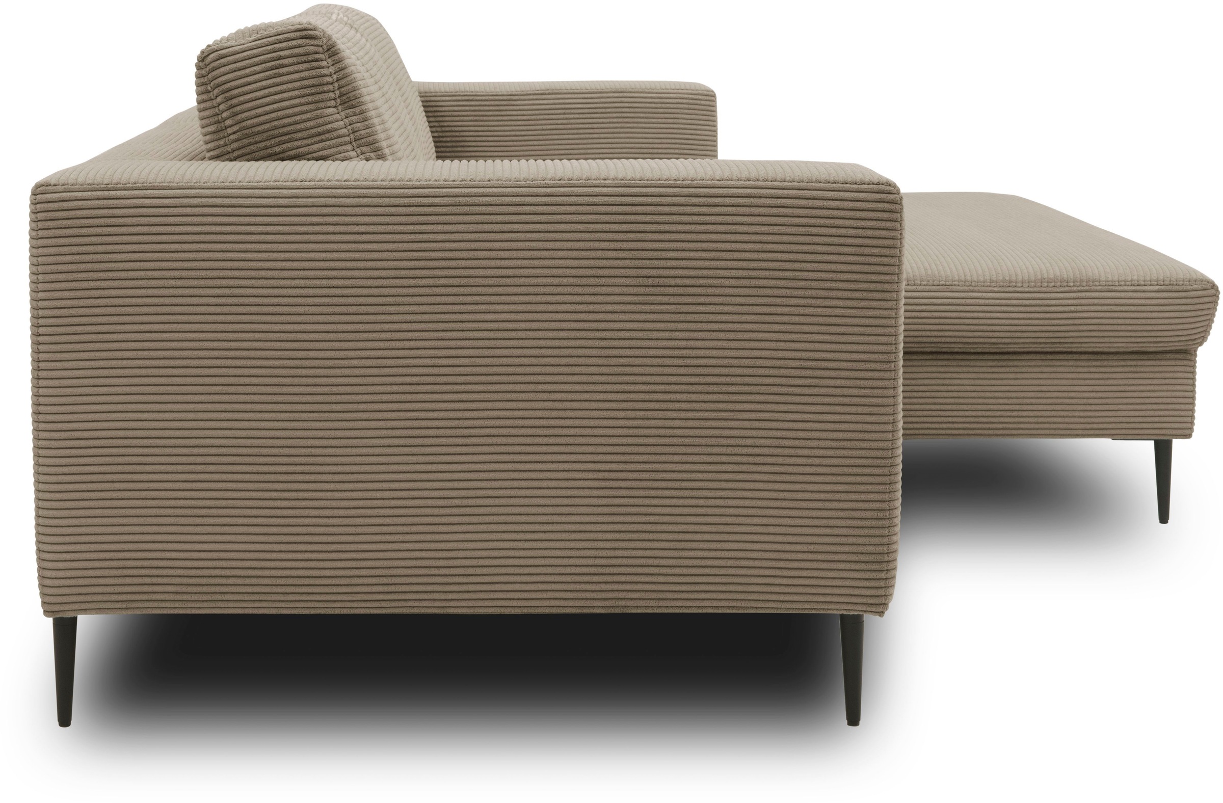 DOMO collection Ecksofa »Modica kompakt und elegant, Breite 244, L-Form«, moderne Optik mit extrabreiter Recamiere, auch in Cord
