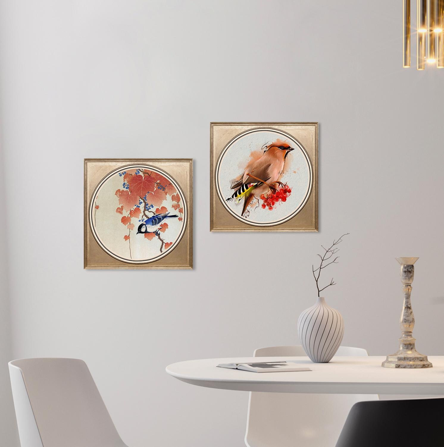 queence Acrylglasbild »Bunter Vogel I«, Kunst-Vögel-Vogelbilder-Obst-Gemälde, Fine Art-Print in Galeriequalität
