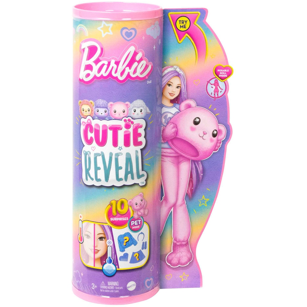 Barbie Anziehpuppe »Cutie Reveal, Kuschelweich Serie - Teddybär«