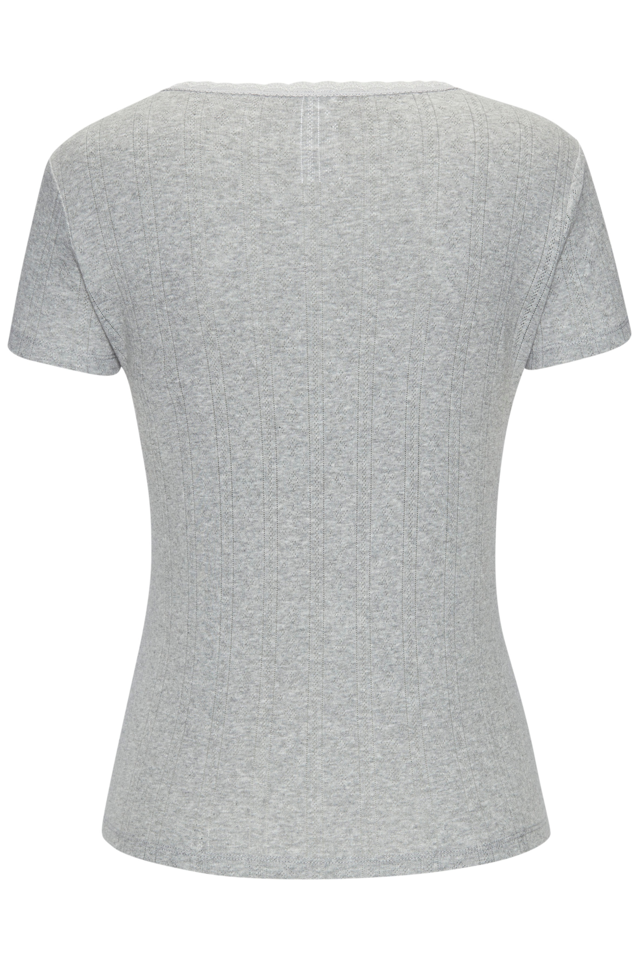 Vivance T-Shirt 2er-Pack,  aus feiner Pointelle-Ware mit Spitze, reine Baumwolle