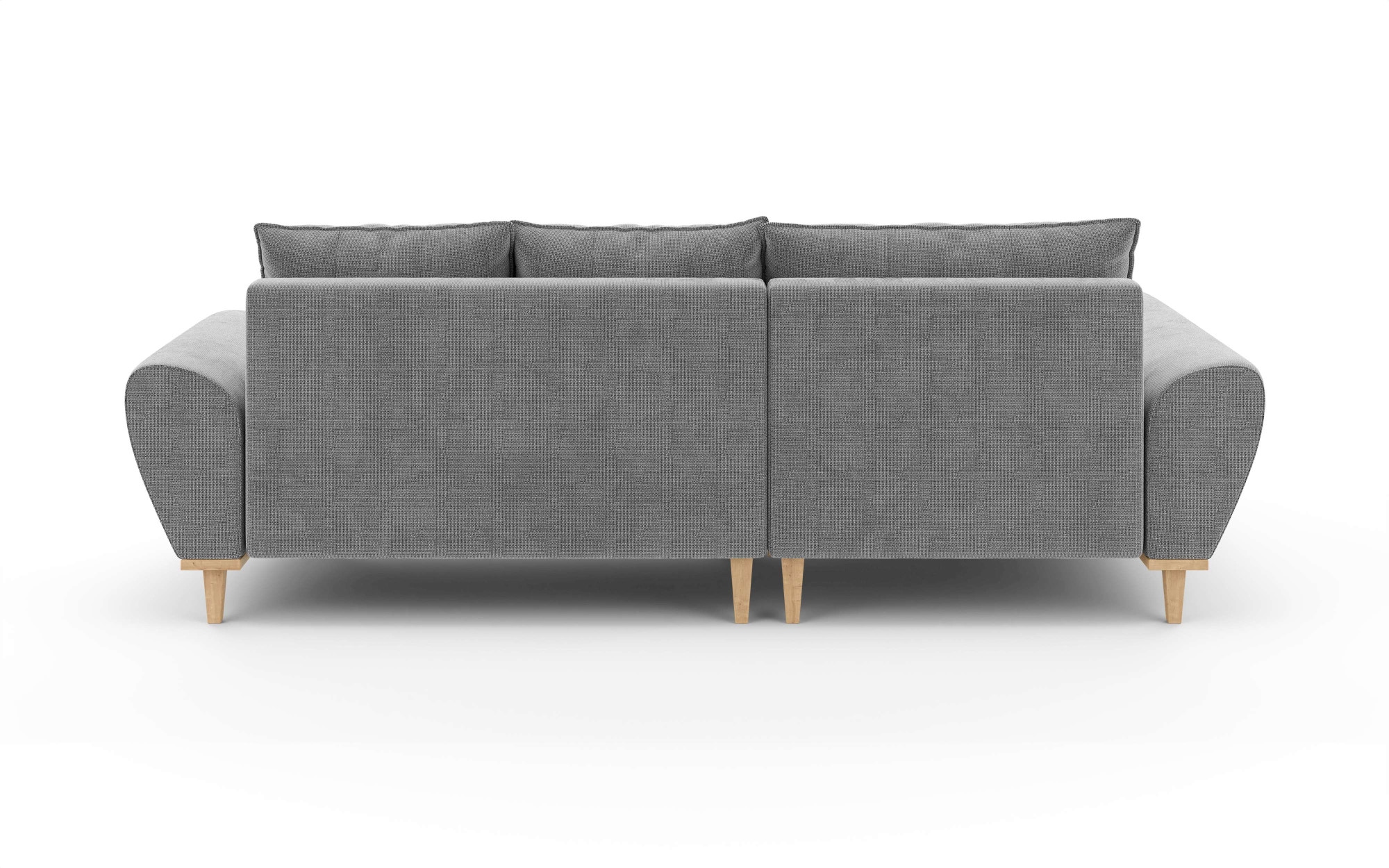 Home affaire Ecksofa »Ahrdorf mit Bettfunktion und Bettkasten, Maße: B/H/T 268/86/175 cm«, L-Form mit 3 Rückenkissen und moderne gerundete Armlehnen