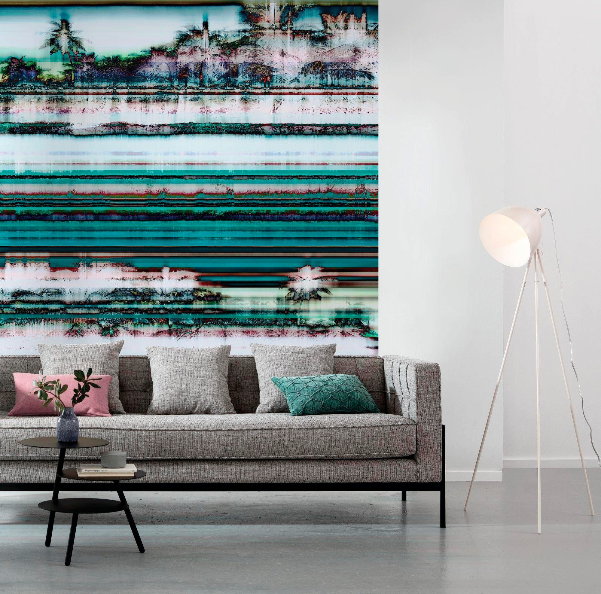 Komar Vliestapete »Digitaldruck Vlies - Miami Radio - Größe 200 x 250 cm«, bedruckt, Wohnzimmer, Schlafzimmer