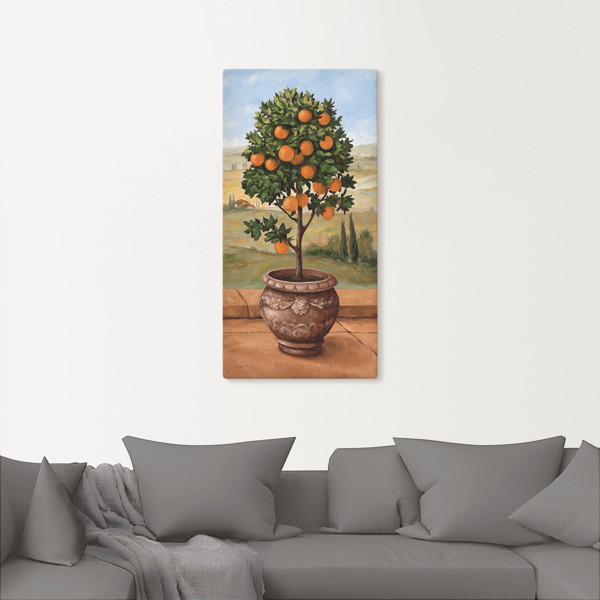 Artland Wandbild »Orangenbaum« Bäume 1 Stk. tlg. als Leinwandbild, Wandaufk günstig online kaufen