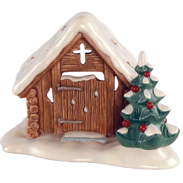 Goebel Teelichthalter »Waldkapelle, Höhe ca. 16,5 cm, Weihnachtsfigur aus  Steingut«, (1 St.), Sammlerfigur, Weihnachtsdeko mit Baum, inkl. 1x  Teelicht kaufen