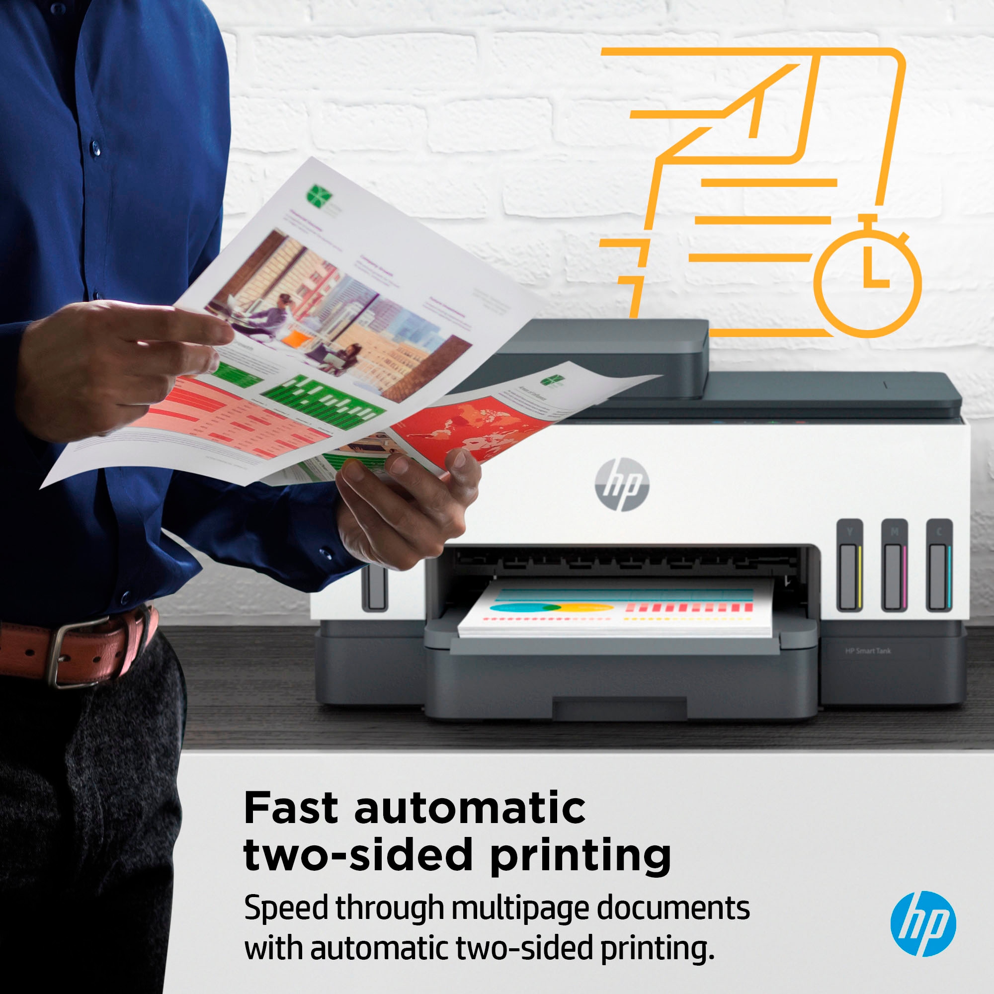 HP Multifunktionsdrucker »Smart Tank 7305 (28B75A)«, Tintentank, hohe Reichweite
