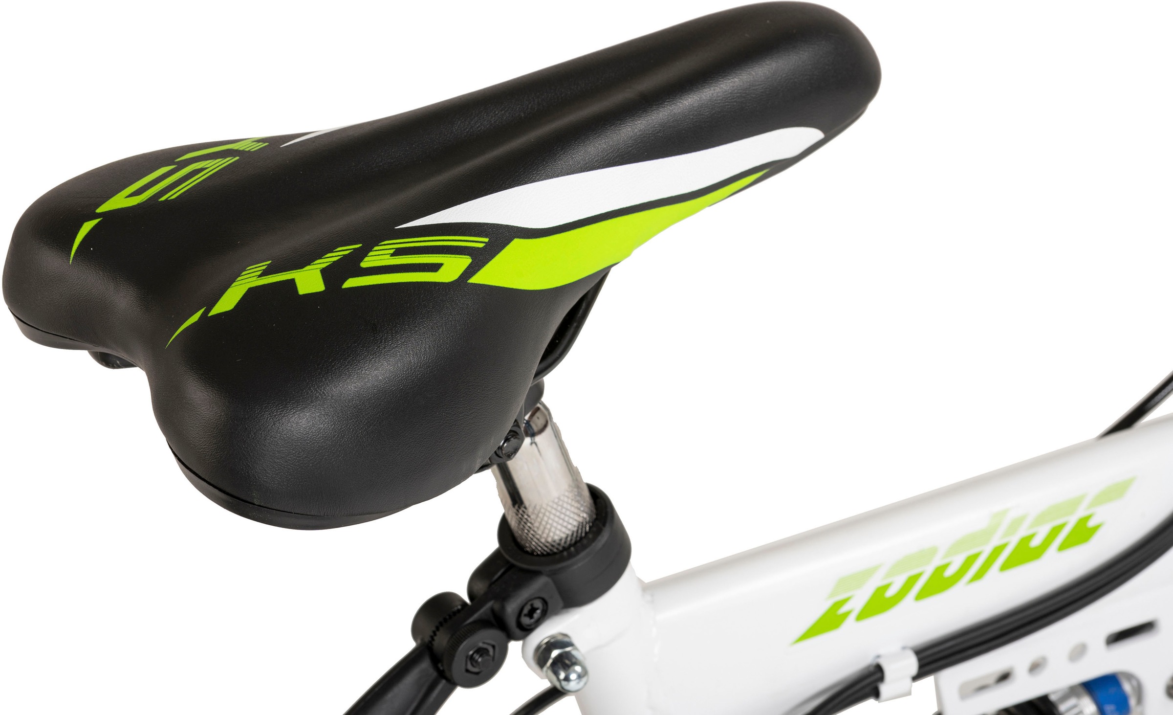 WYLD Kinderfahrrad »Kinder-Mountainbike Fully ATB 24" Zodiac weiß-grün 18 Gänge RH 38 cm«, 18 Gang, Kettenschaltung