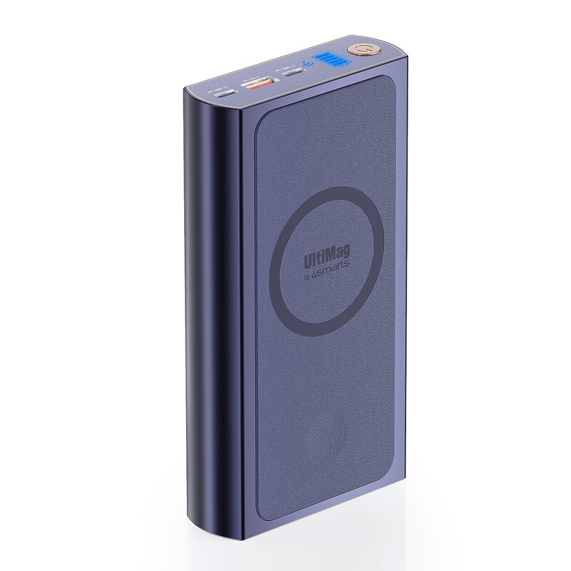 4SMARTS Powerbank »Powerbank Graphene Pro UltiMag 24000mAh 240W« Powerbank Graphene Pro UltiMag 24000mAh 240W, kobalt 5.000 mAh Blau USB-C Power...