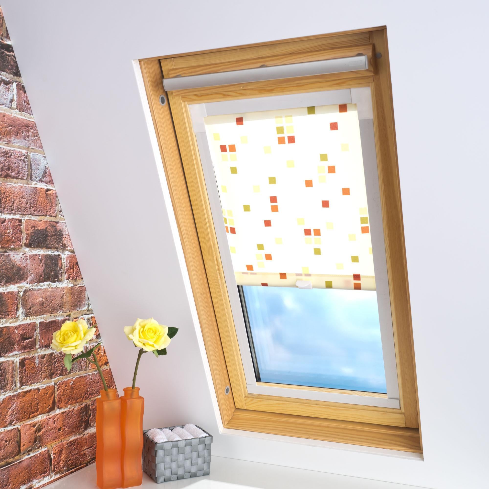 Liedeco Dachfensterrollo »Dekor«, Lichtschutz, in Führungsschienen, Dachfensterrollo Dekor