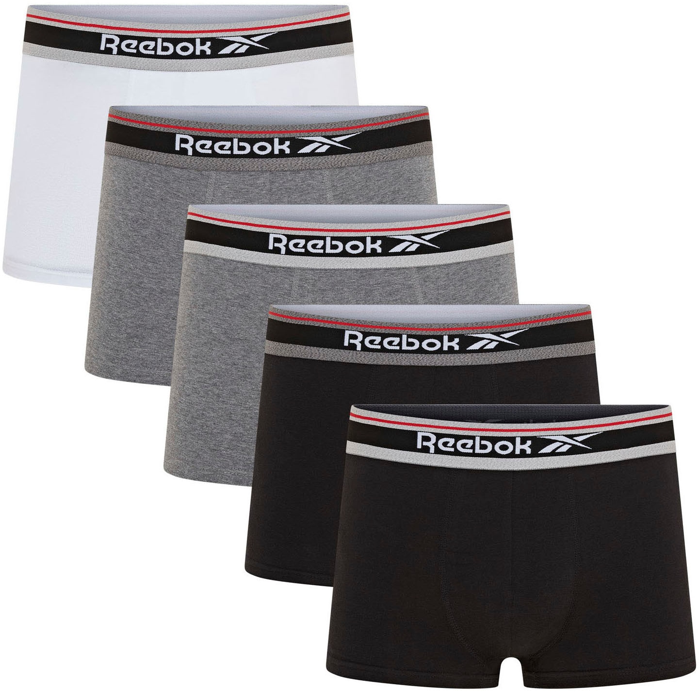 Reebok Boxer »JAY« 5er Pack, basic, bequem, weich, mit Logo, breiter Bund, günstig online kaufen