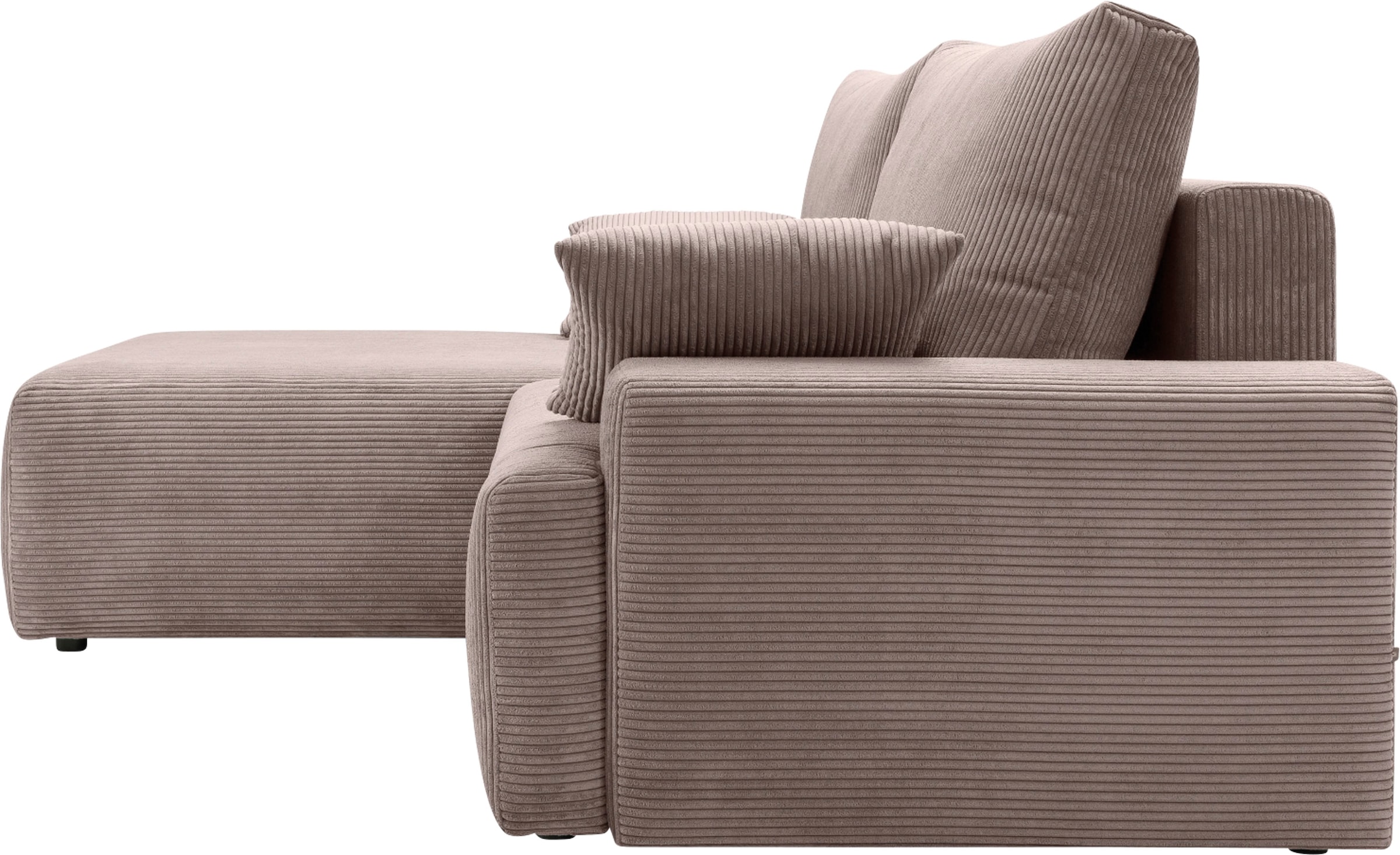 und - verschiedenen Bettkasten Cord-Farben Bettfunktion sofa inklusive Ecksofa fashion exxpo bestellen in »Orinoko«, online