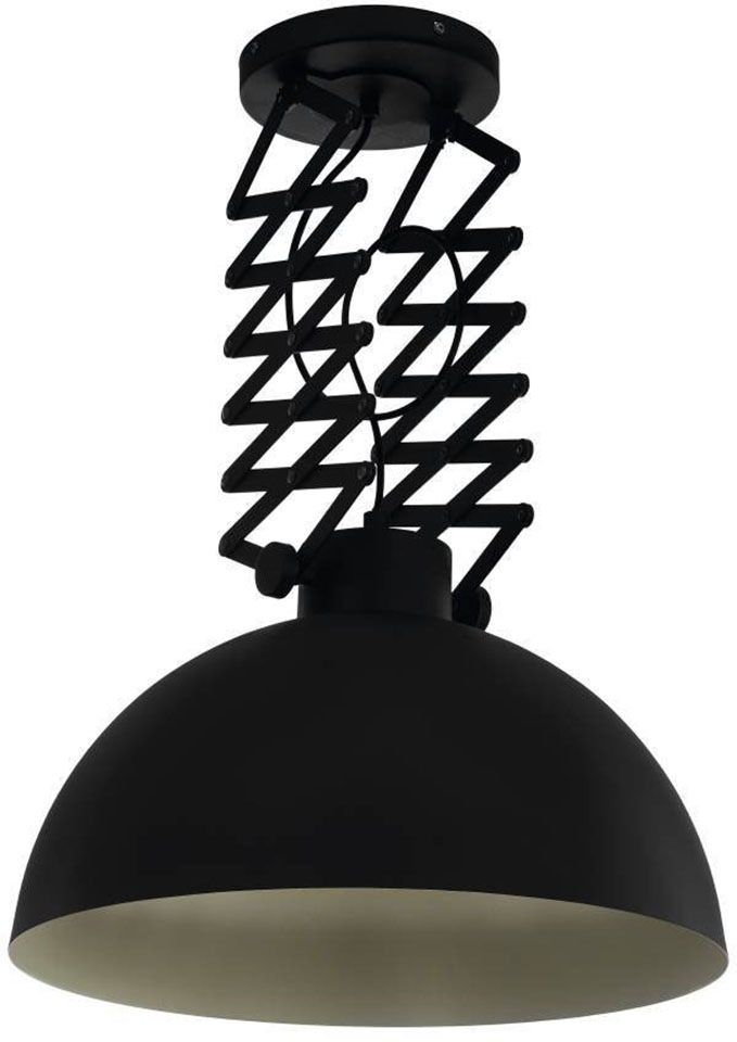 EGLO Deckenleuchte »DONINGTON«, 1 flammig, Leuchtmittel E27 | ohne Leuchtmittel, Deckenlampe Vintage, Industrial, Retro, Schwarz, E27, höhenverstellbar