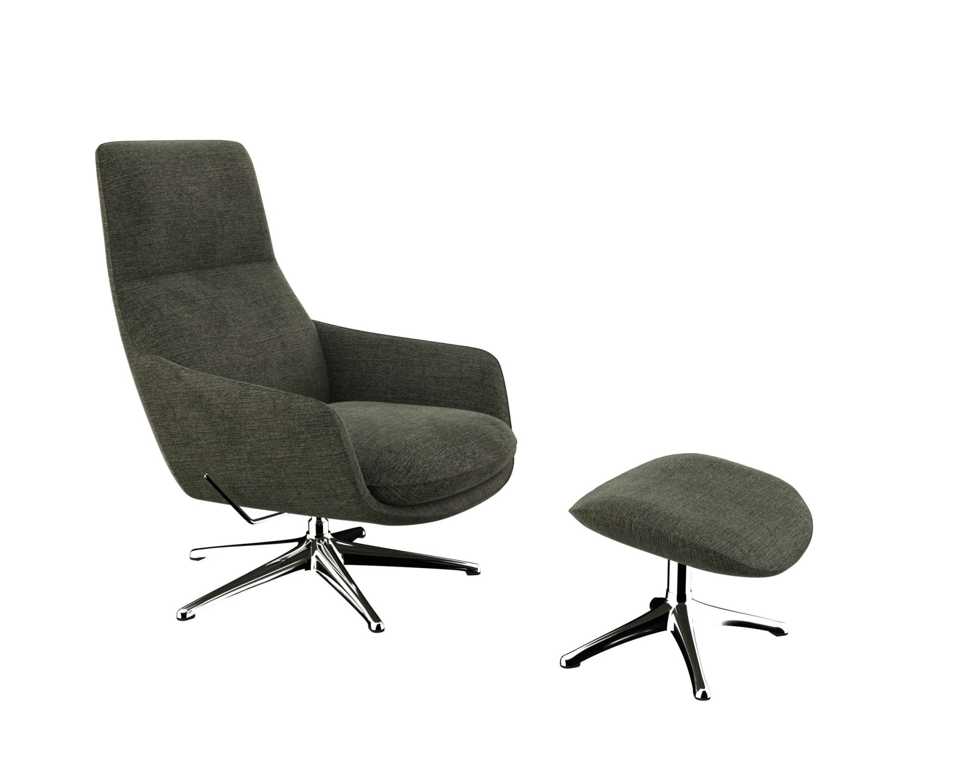 FLEXLUX Drehsessel »Marinella, OTTOs Choice, Relaxsessel, Entspannung mit Premium-Komfort« Drehbar, Mit Liegefunktion, Robuster Aluminiumfuß, Brescia Stoff