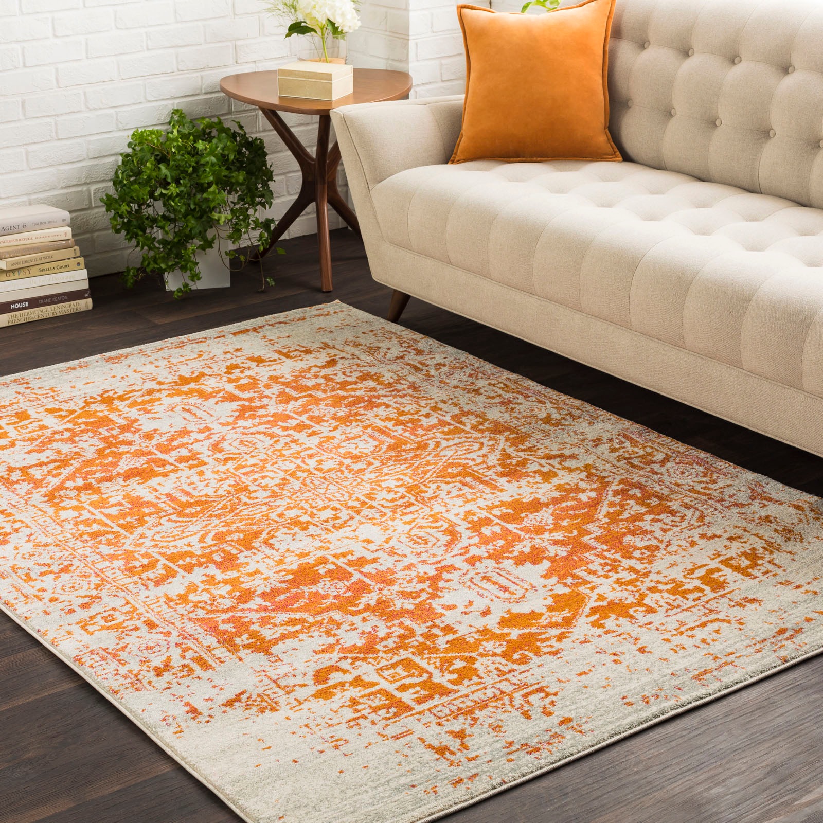 Bild von Surya Teppich »SYRACUSA«, rechteckig, Kurzflor Orientteppich, Wohnzimmer, Schlafzimmer, Orange