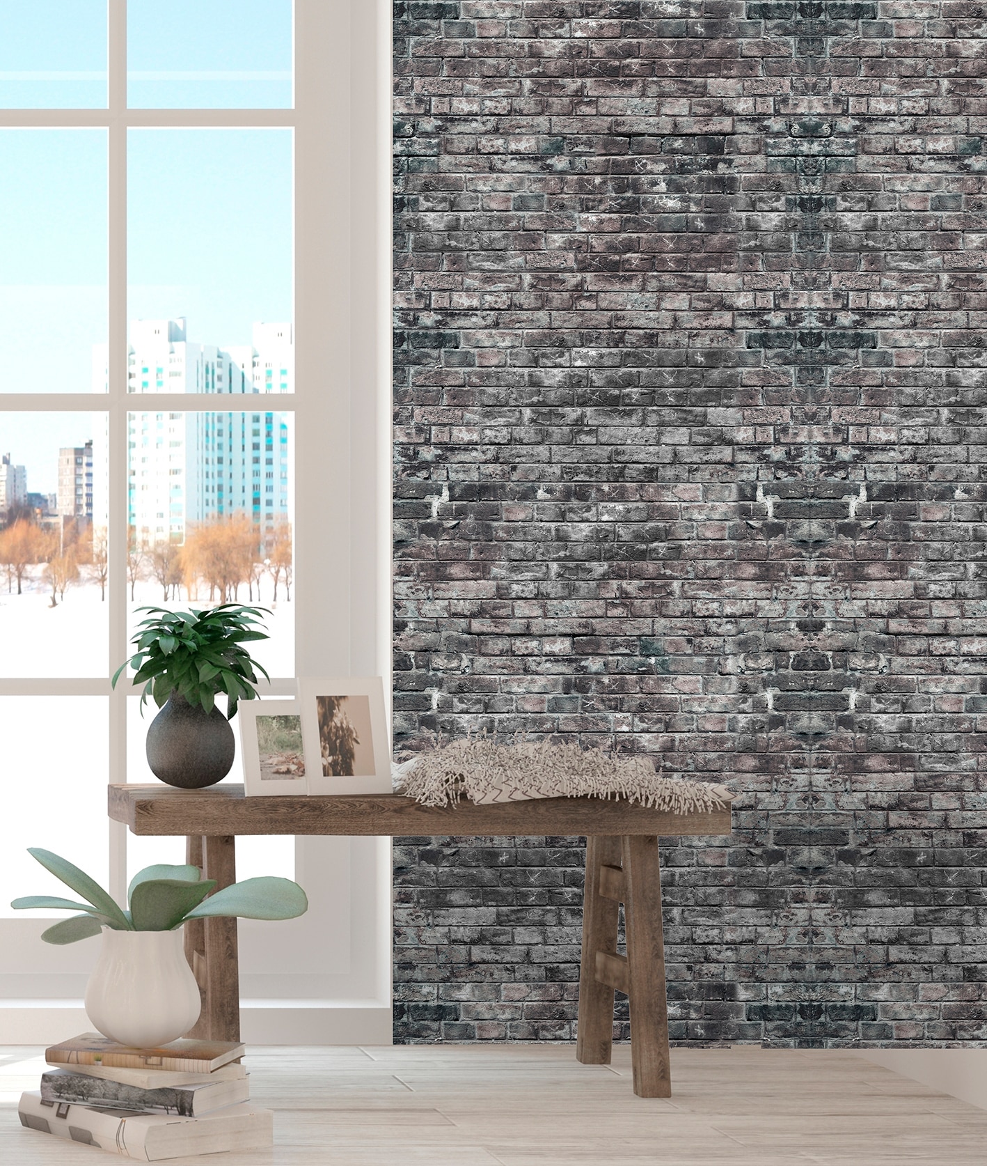 queence Vinyltapete »The Wall«, Steinoptik, 90x250cm, selbstklebend, kinder günstig online kaufen