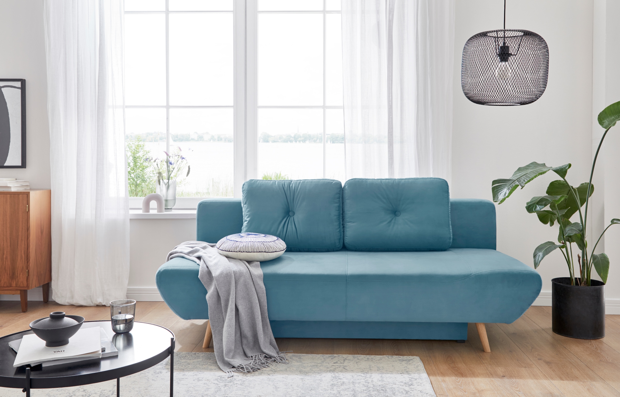 Home affaire Schlafsofa »Segmon« einfach in ein bequemes Bett umwandeln, in günstig online kaufen