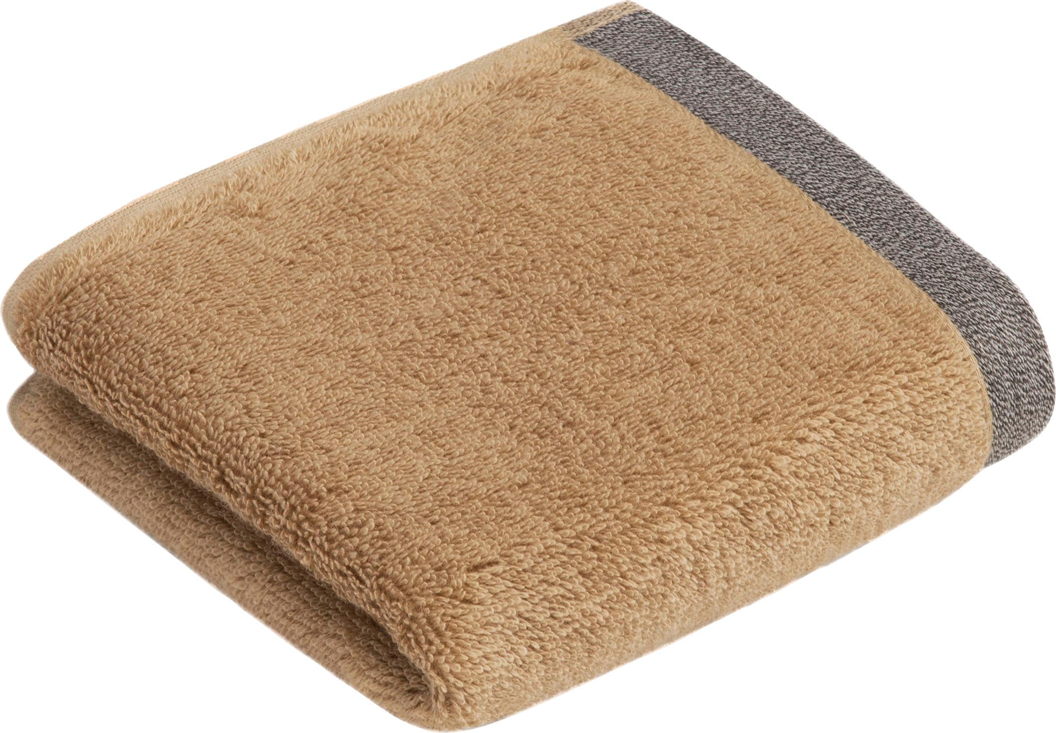 bugatti Gästehandtücher »Prato« Uni Farben, mit melierter Optik im Saum günstig online kaufen