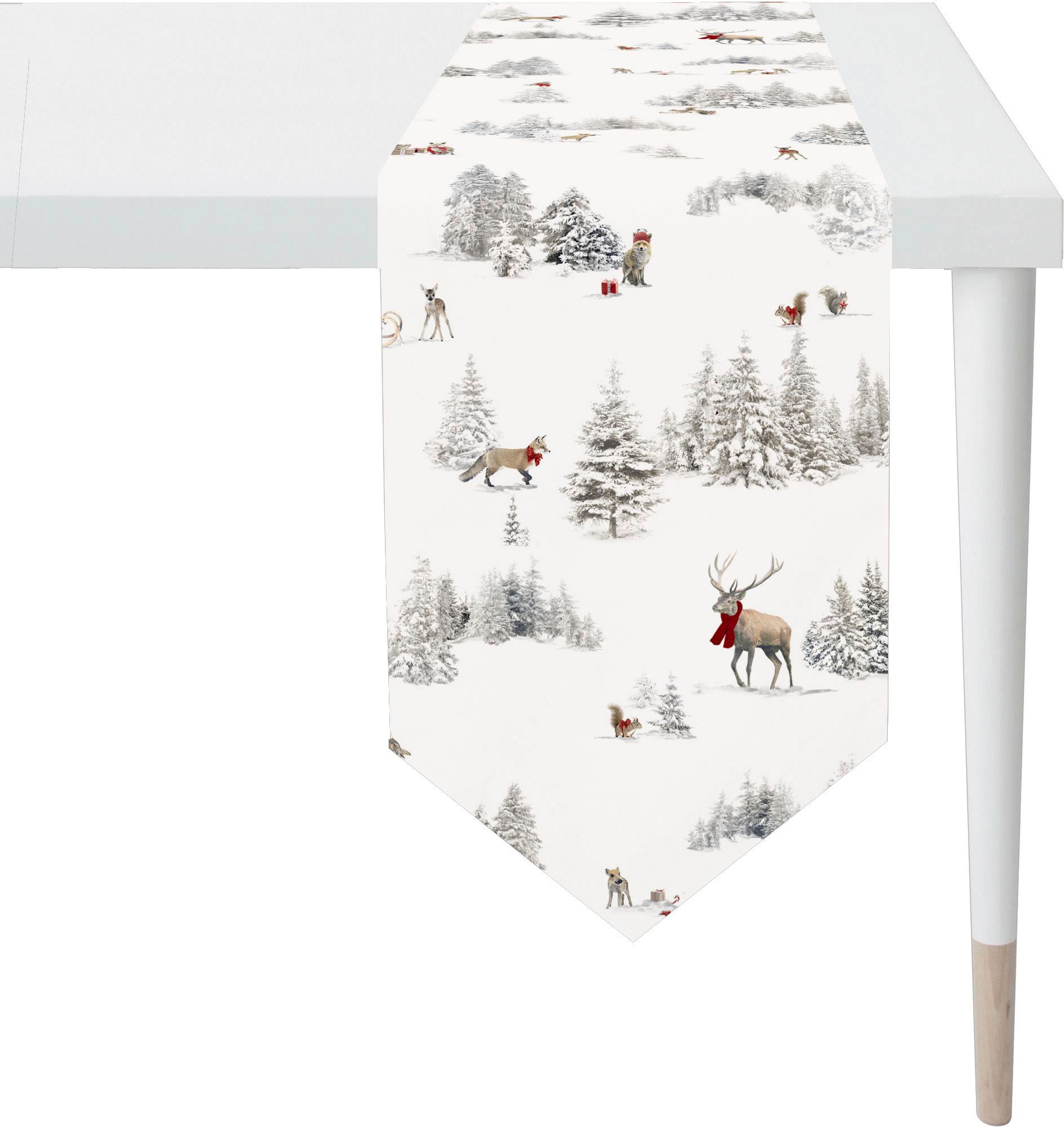APELT Tischband »6201 WINTERWELT, Weihnachtsdeko, Weihnachten«, (1 St.), Digitaldruck