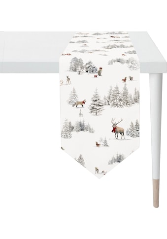 Tischband »6201 WINTERWELT, Weihnachtsdeko, Weihnachten«, (1 St.), Digitaldruck