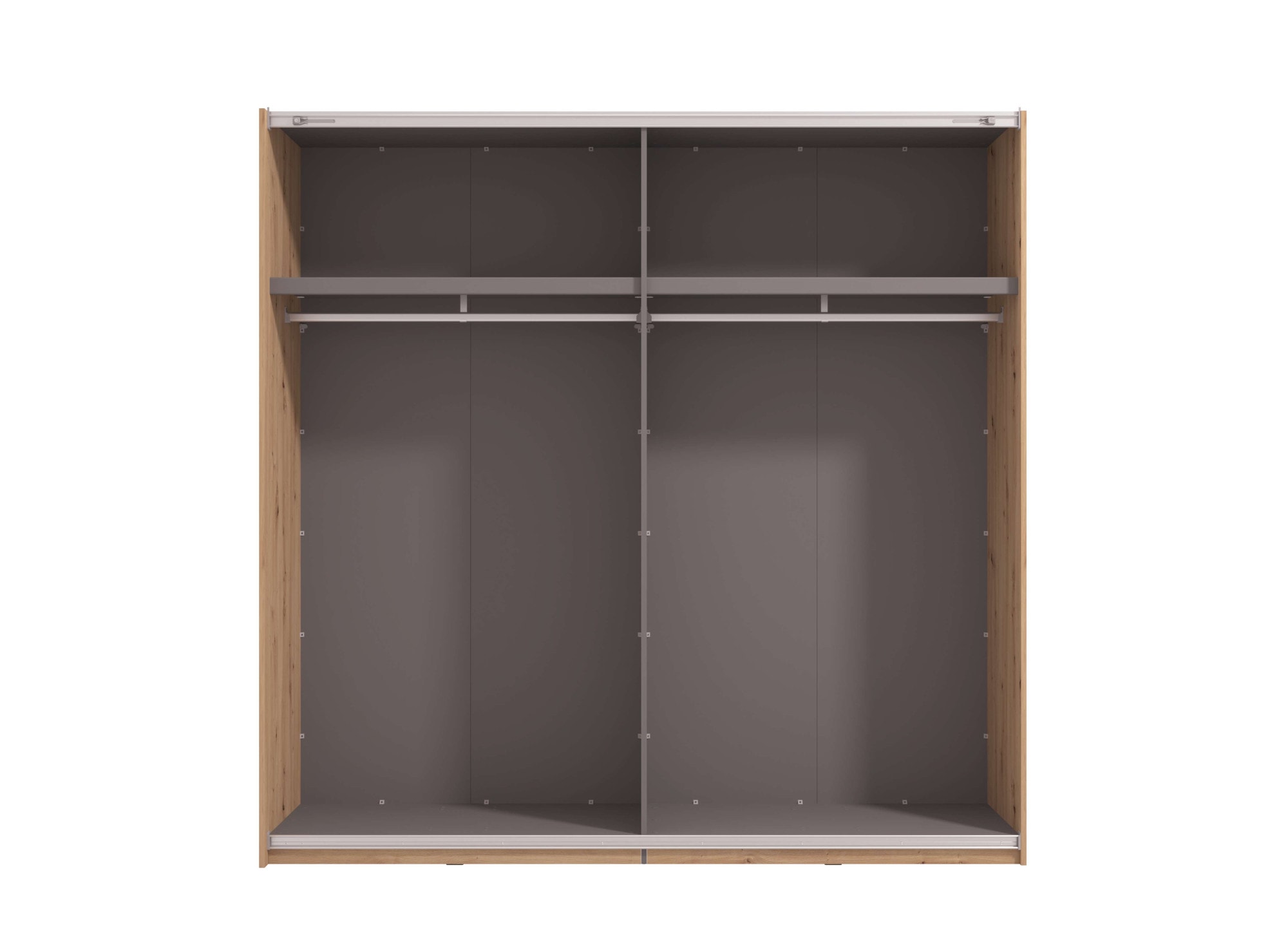 INOSIGN Schwebetürenschrank »Ascalon, mit Spiegel und Lamellen 3D, FSC-zertifiziert, Made in Europe«, 220x61x217,5cm, 3 verschiedene Innenaussattungen-individuell wählbar
