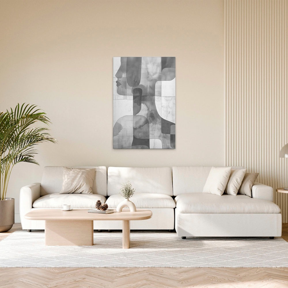 A.S. Création Leinwandbild »Abstract Woman - Wandbild Grau Weiß Keilrahmen günstig online kaufen