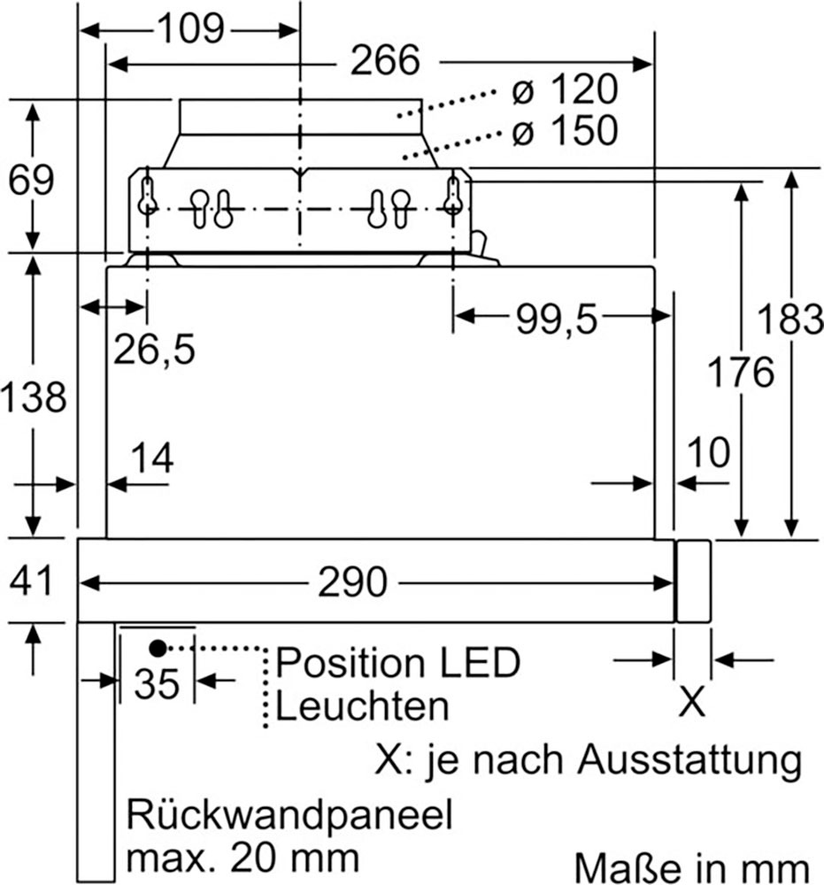 Constructa Flachschirmhaube »CD30646«
