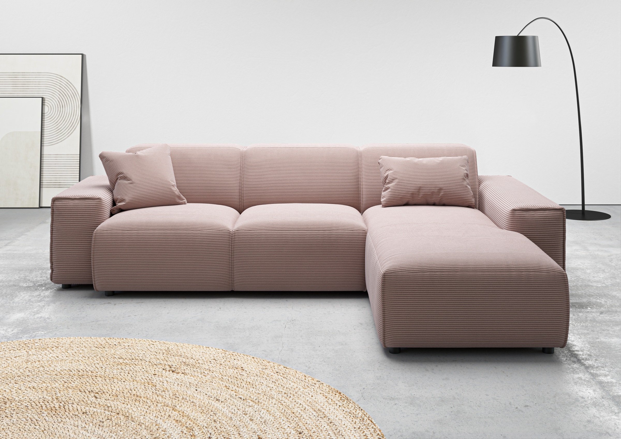 andas Ecksofa »Glimminge L-Form auch in Breitcord, Feincord + Easy care-Bez günstig online kaufen