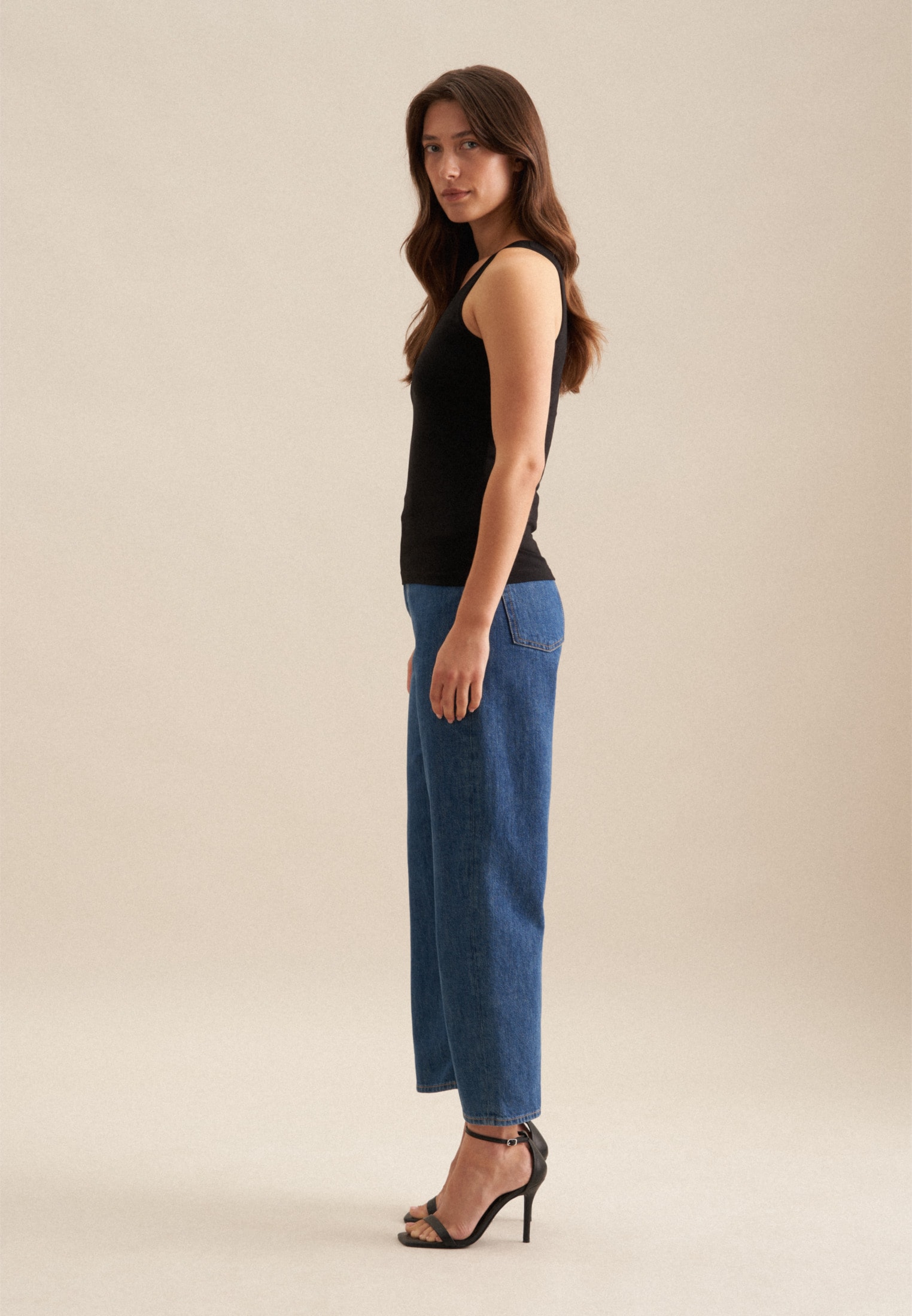 seidensticker Trägertop »Schwarze Rose« Ohne Arm Rundhals Uni