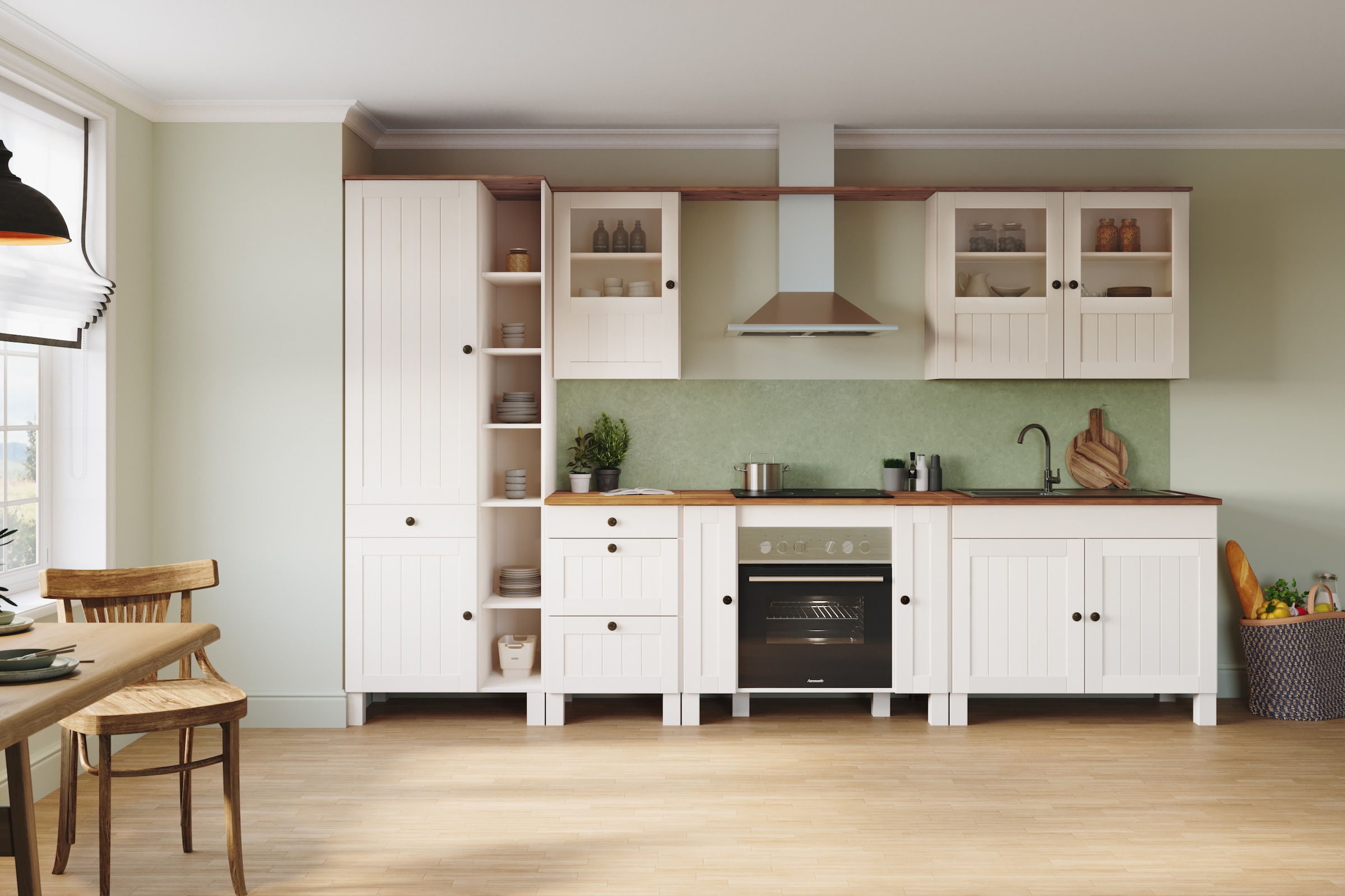 Home affaire Hängeschrank »Alby2«, Mit Metallgriffen und Glastüren, Breite 50 cm