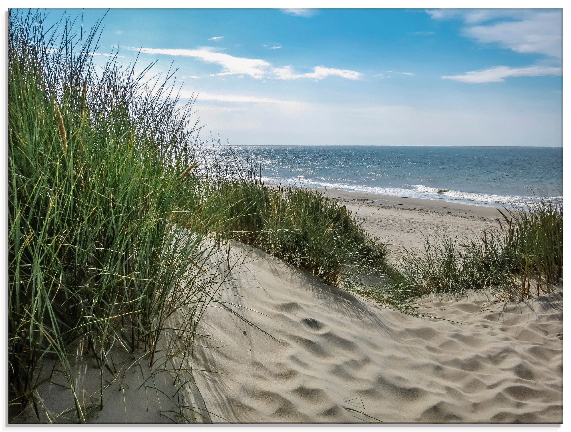 Artland Glasbild »Dünenlandschaft im Sommer an der Nordsee«, Strand, (1 St. günstig online kaufen