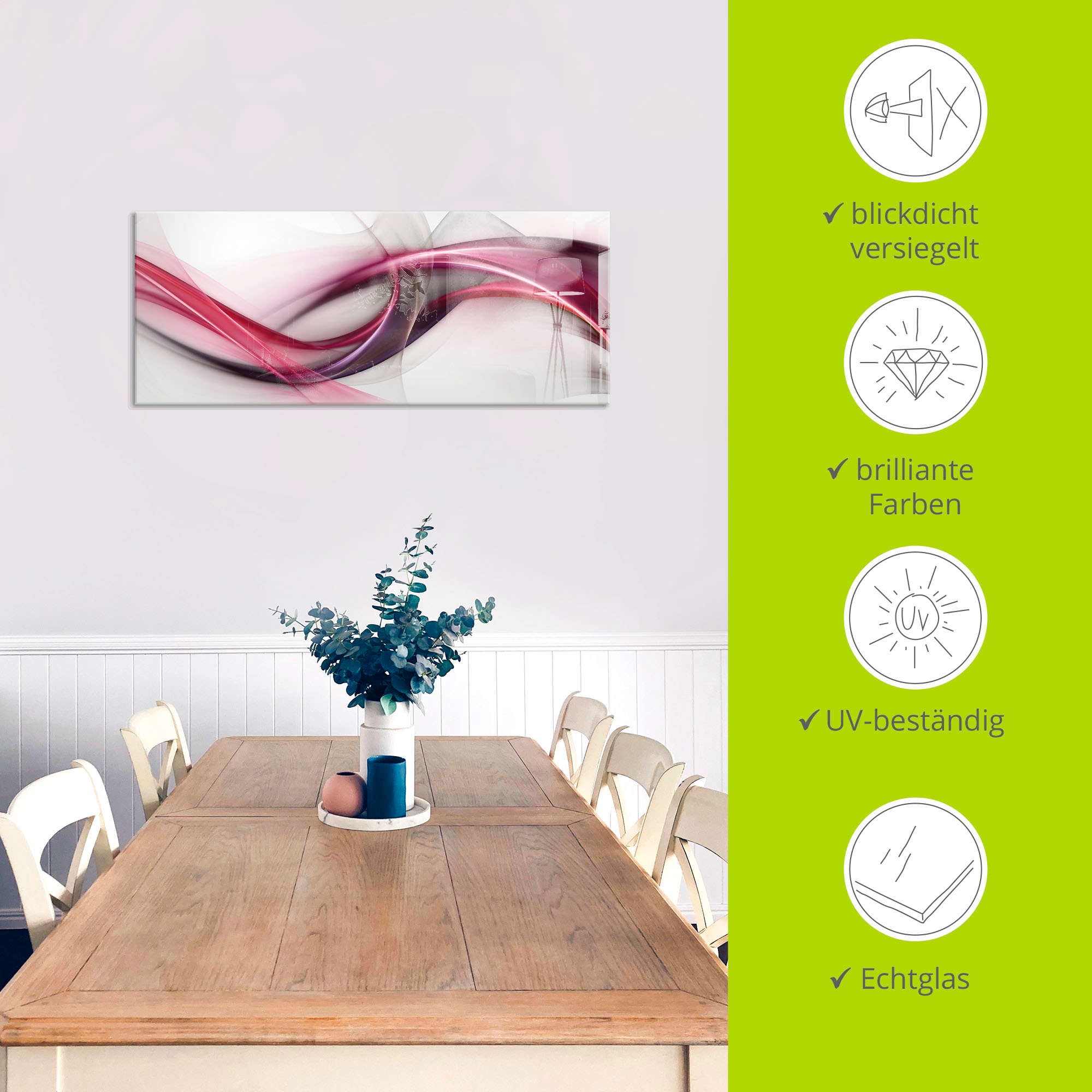 Artland Glasbild »Ideen«, Muster, (1 St.)