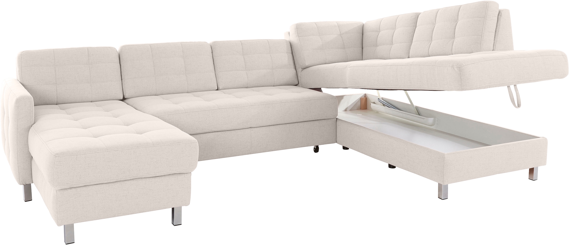 sit&more Wohnlandschaft »Picasso U-Form«, wahlweise mit Bettfunktion und Bettkasten