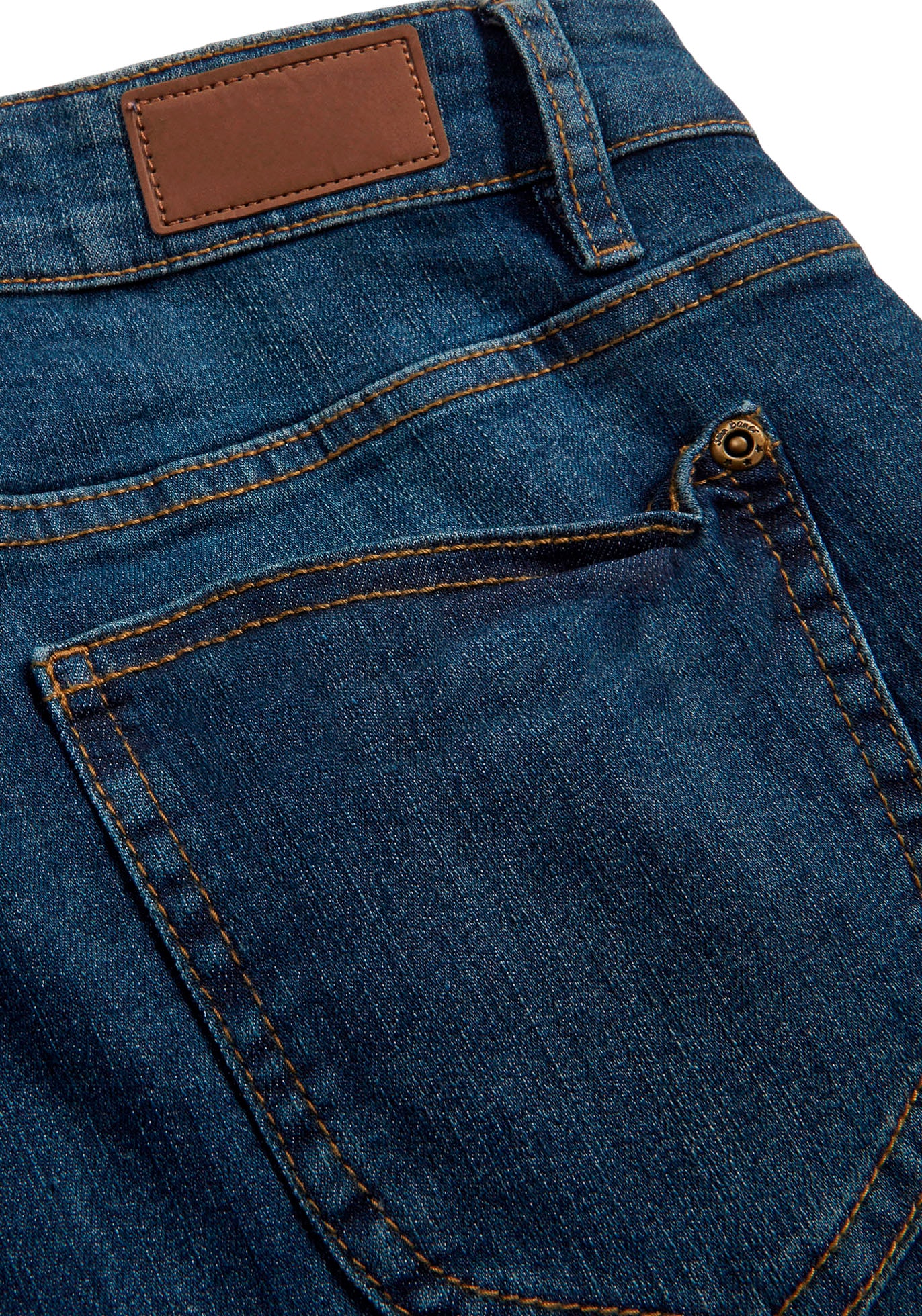 bonprix Straight-Jeans »Straight Jeans Mid Waist, Stretch« Regular Fit, mit Aufschlag, im Five-Pocket-Style