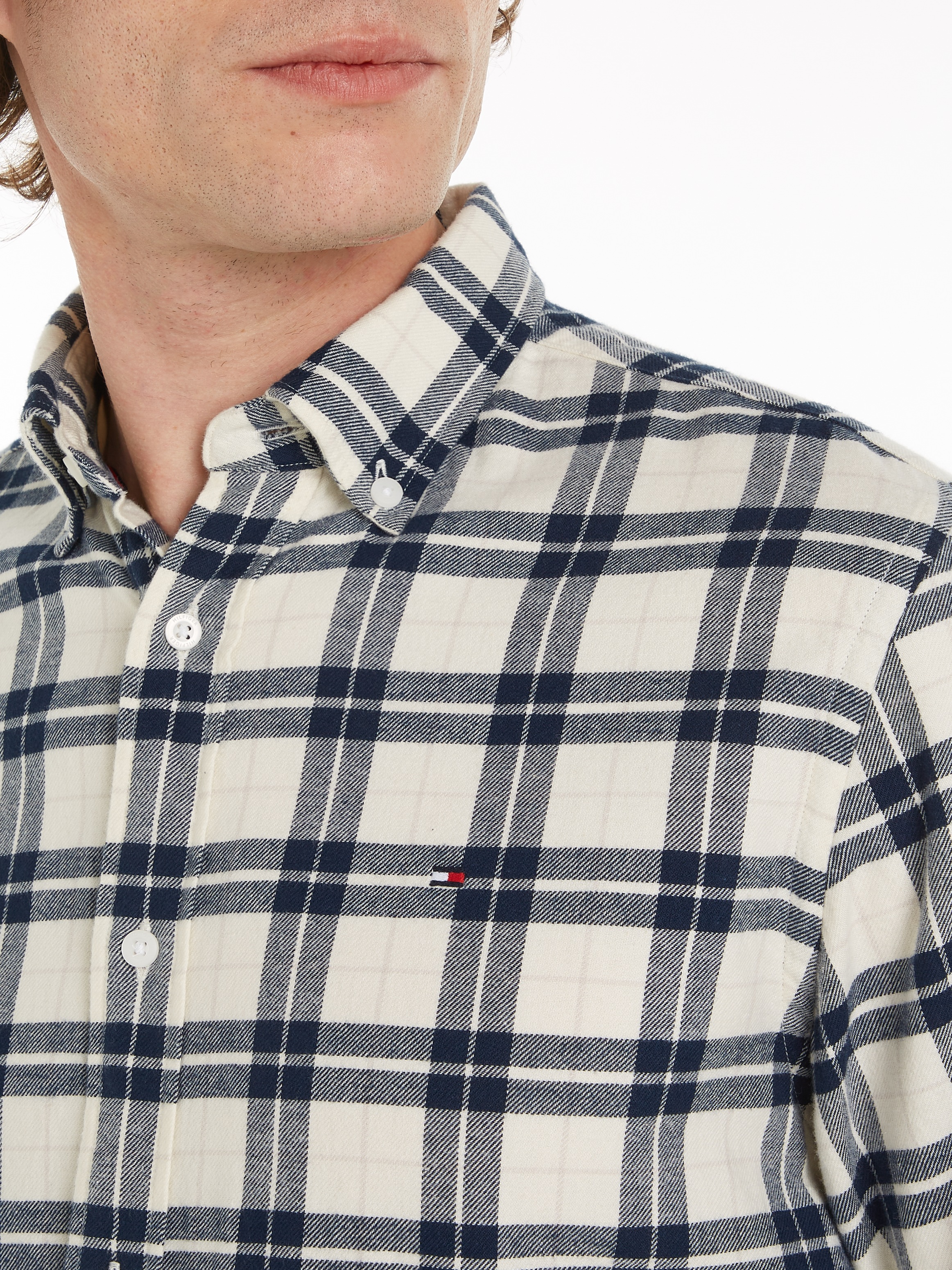 Tommy Hilfiger Langarmhemd »BRUSHED EASY CHECK Regular Fit SHIRT« mehrfarbig kariert