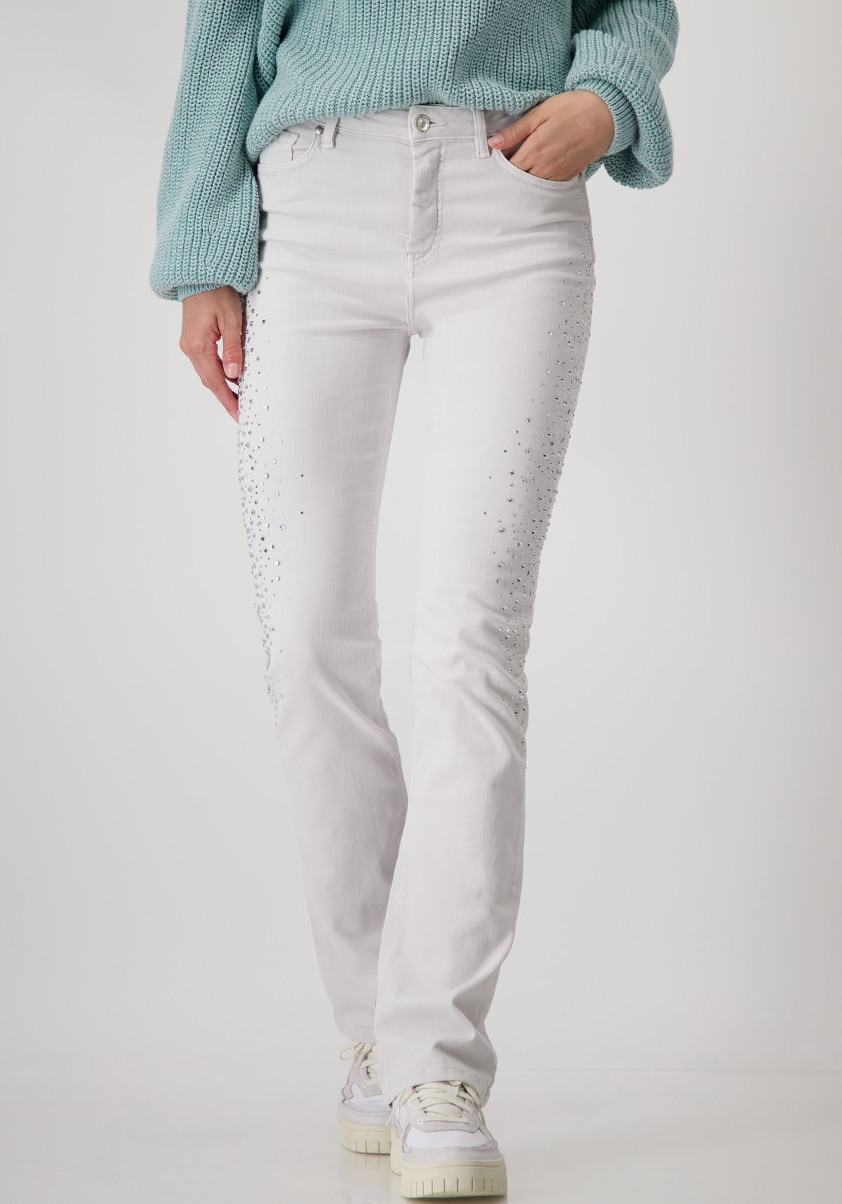 Stretch-Jeans »Hose Jeans Schmuck«, mit Schmucksteinen