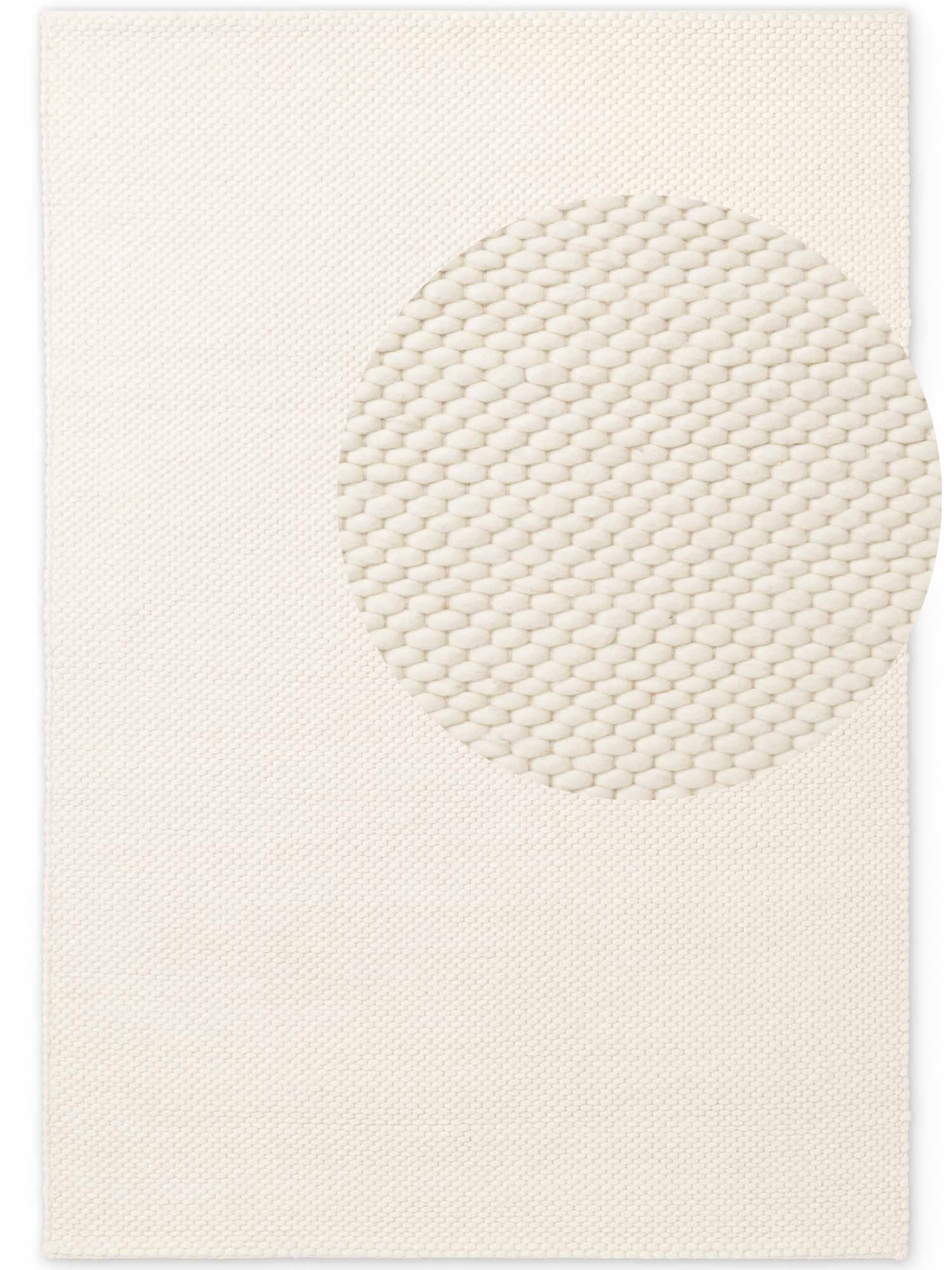 ELLE DECORATION Wollteppich »Beans« rechteckig 10 mm Höhe Handweb Teppich Wolle, Perlenstruktur, Wohnzimmer, Schlafzimmer, Flur