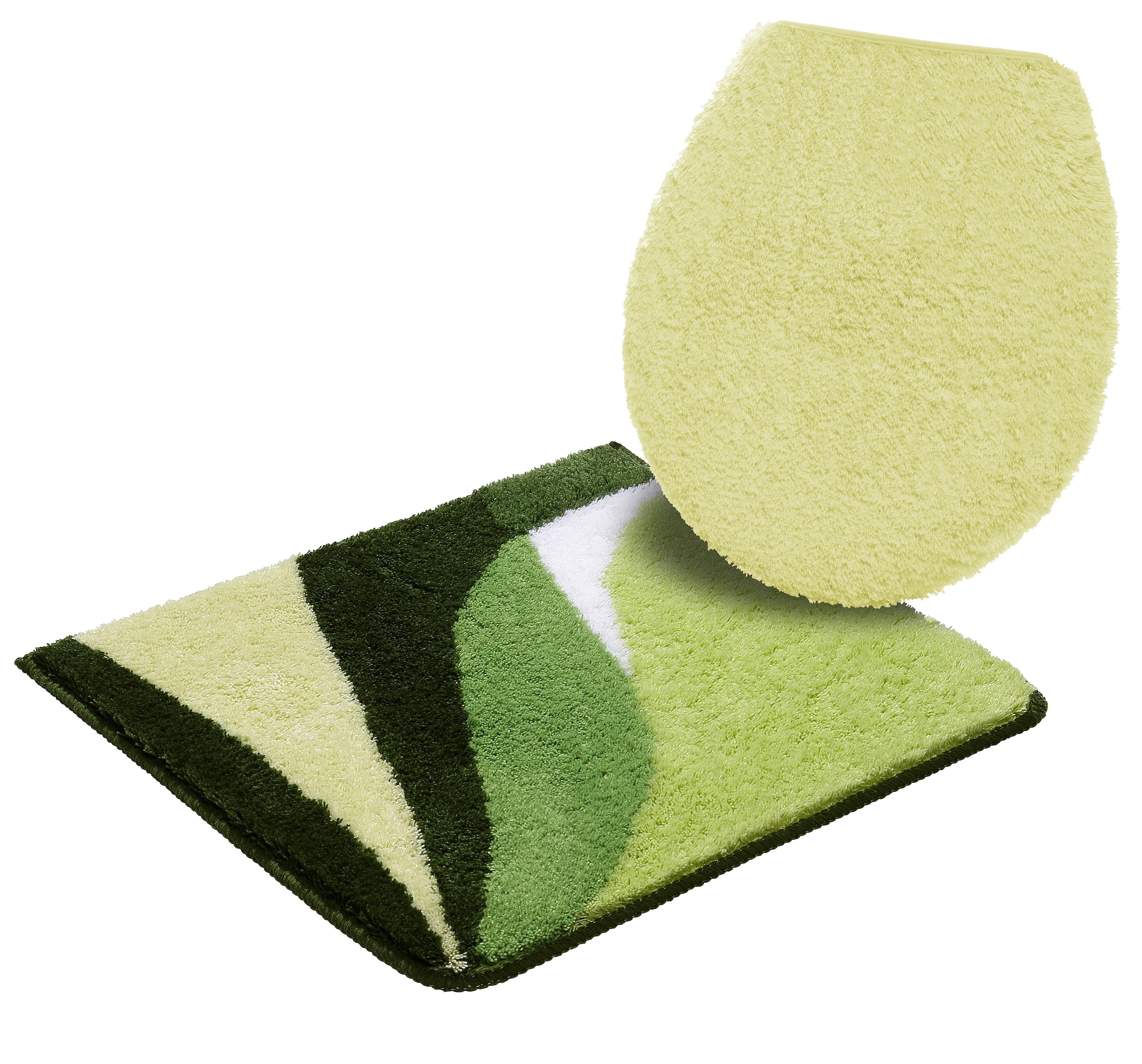 my home Badematte »Magnus, Badvorleger, Badezimmer Teppich«, rutschhemmend beschichtet, strapazierfähig-schnell trocknend, mehrfarbig, Badteppich, Badematten auch als 2 teiliges Set & rund