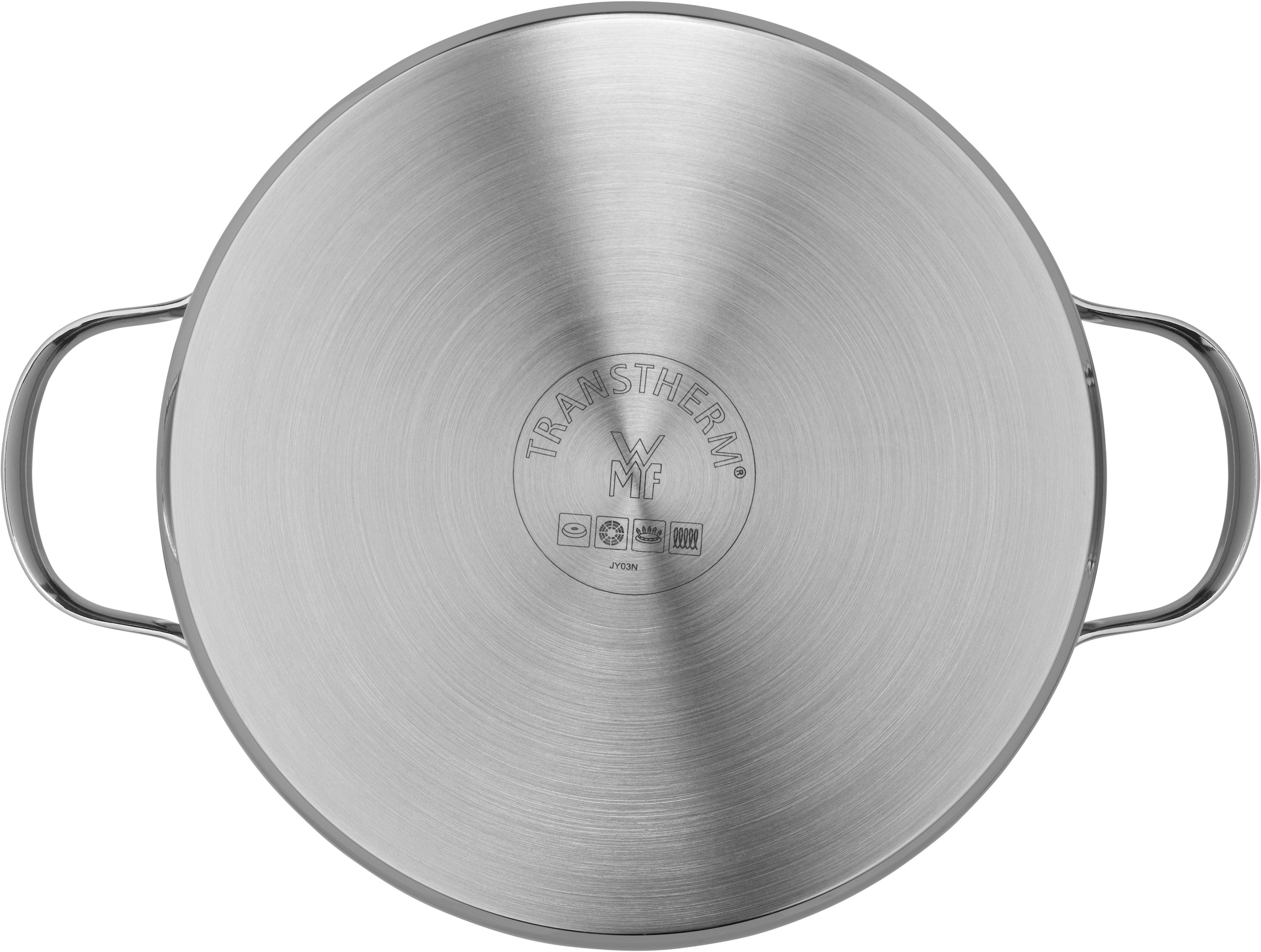 WMF Bratentopf »Provence Plus«, Cromargan® Edelstahl Rostfrei 18/10, (2 tlg.), hochwertiger Glasdeckel, TransTherm-Allherdboden, Schüttrand