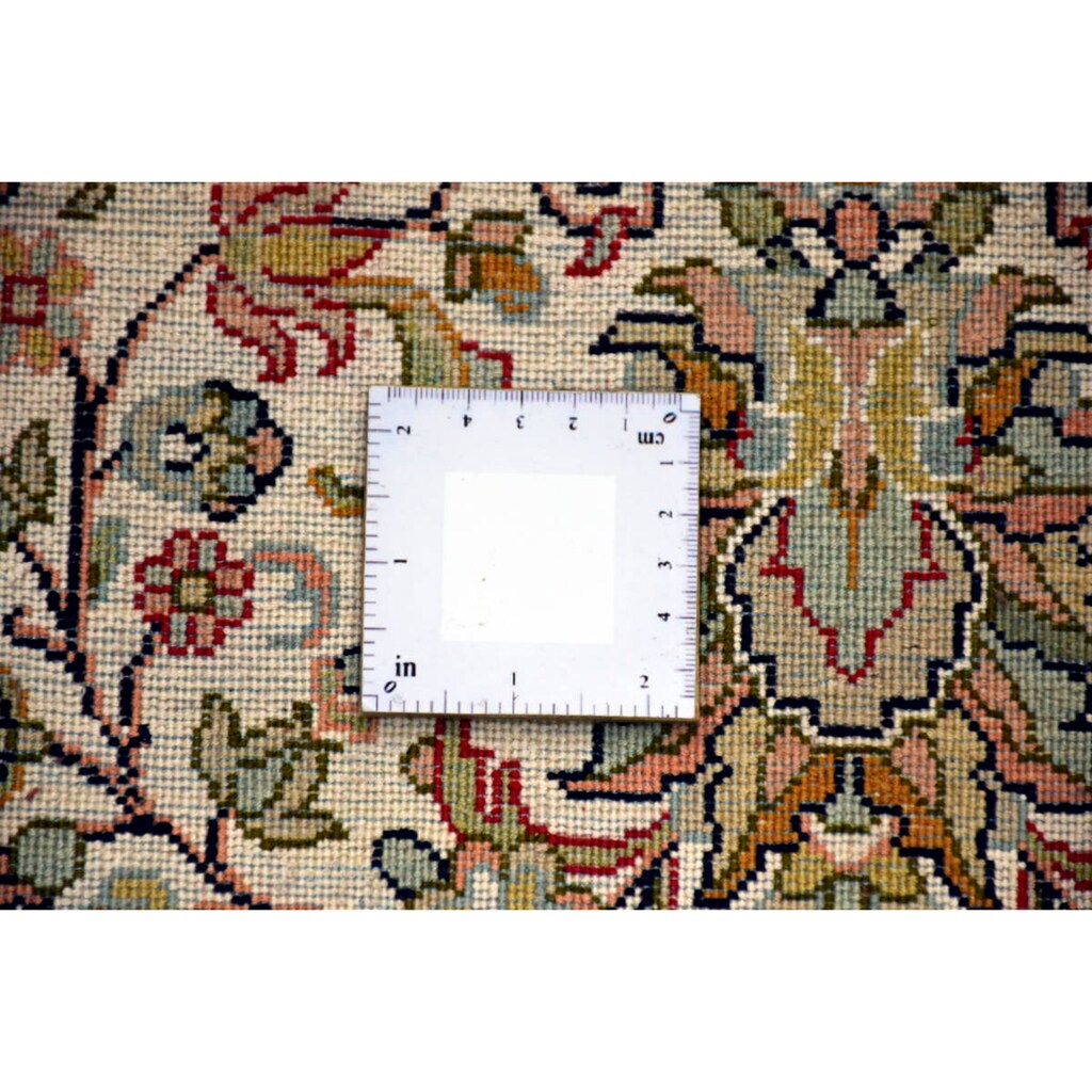 Kayoom Seidenteppich »Kashan 5840«, rechteckig, 10 mm Höhe, Einzelstück mit Zertifikat, Wohnzimmer