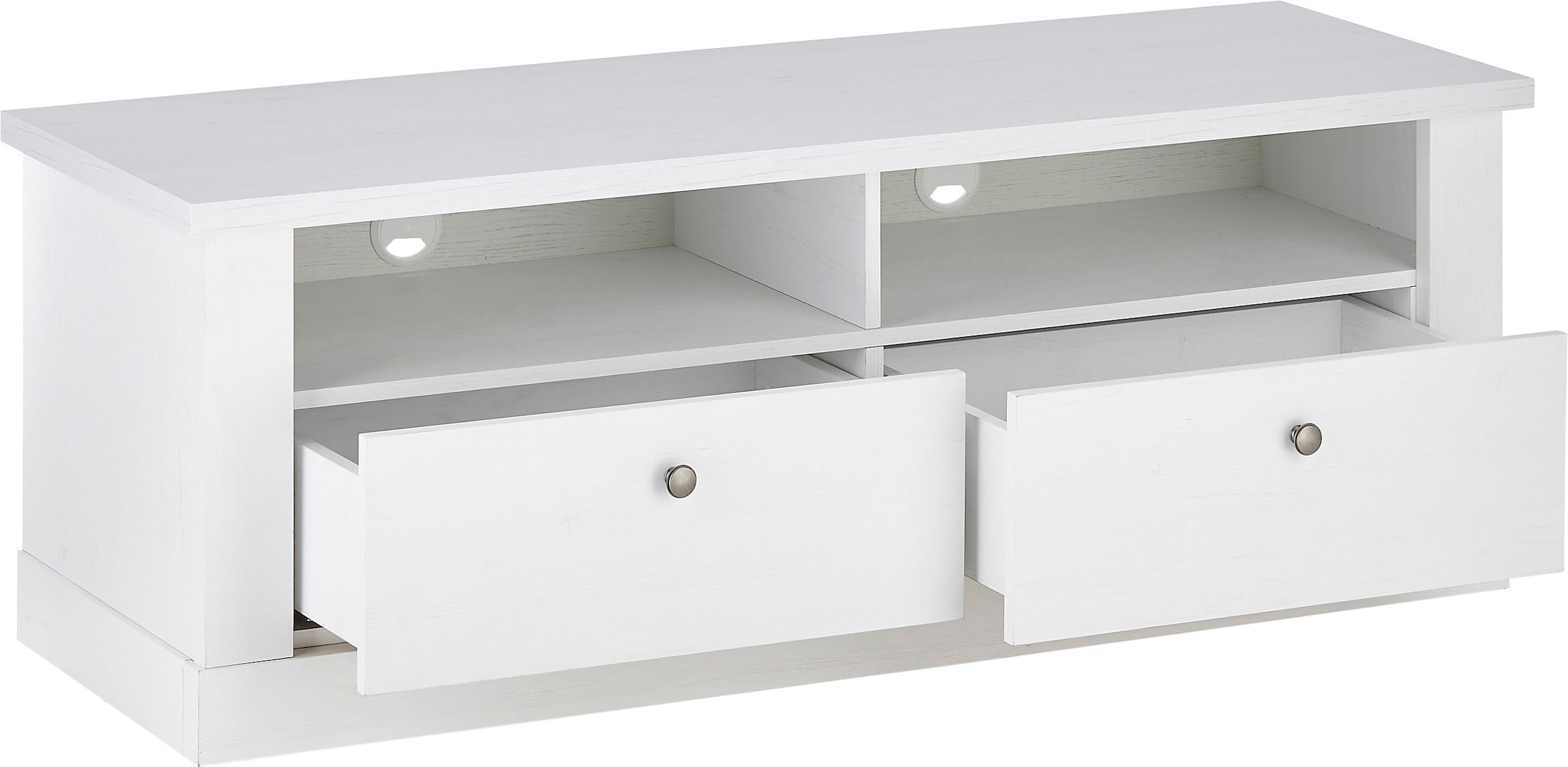Home affaire Lowboard »RAVENNA«, im romantischen Landhausstil, Griffe aus Metall, Breite 132 cm
